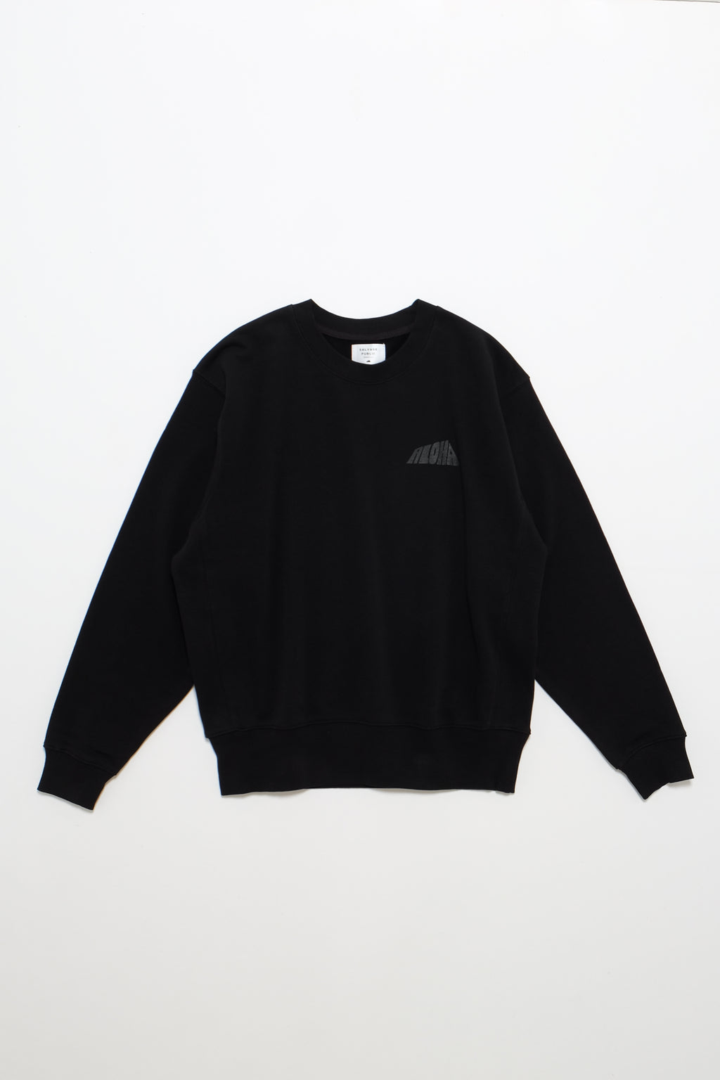 Crewneck Sweatshirt - Aloha Puffy - Black