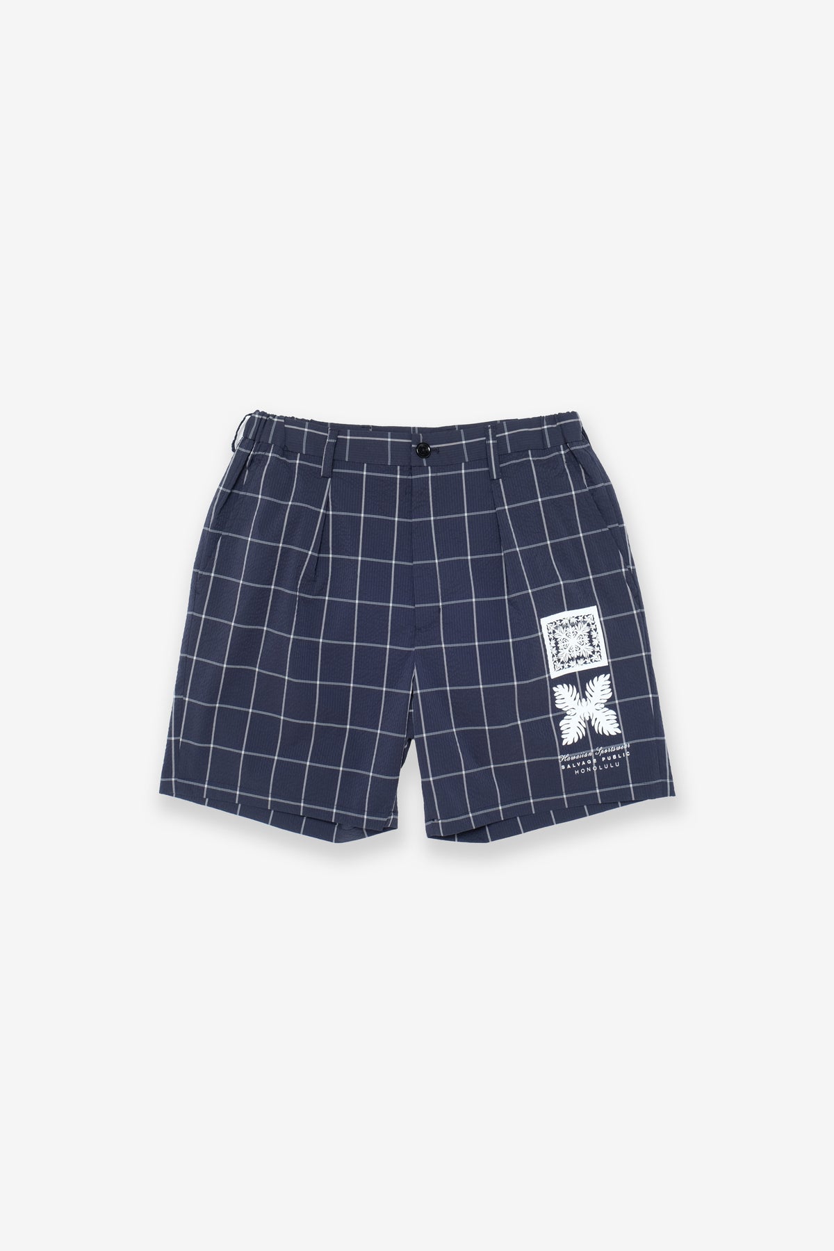 Shorts - Kahala Seersucker Shorts - Navy Check