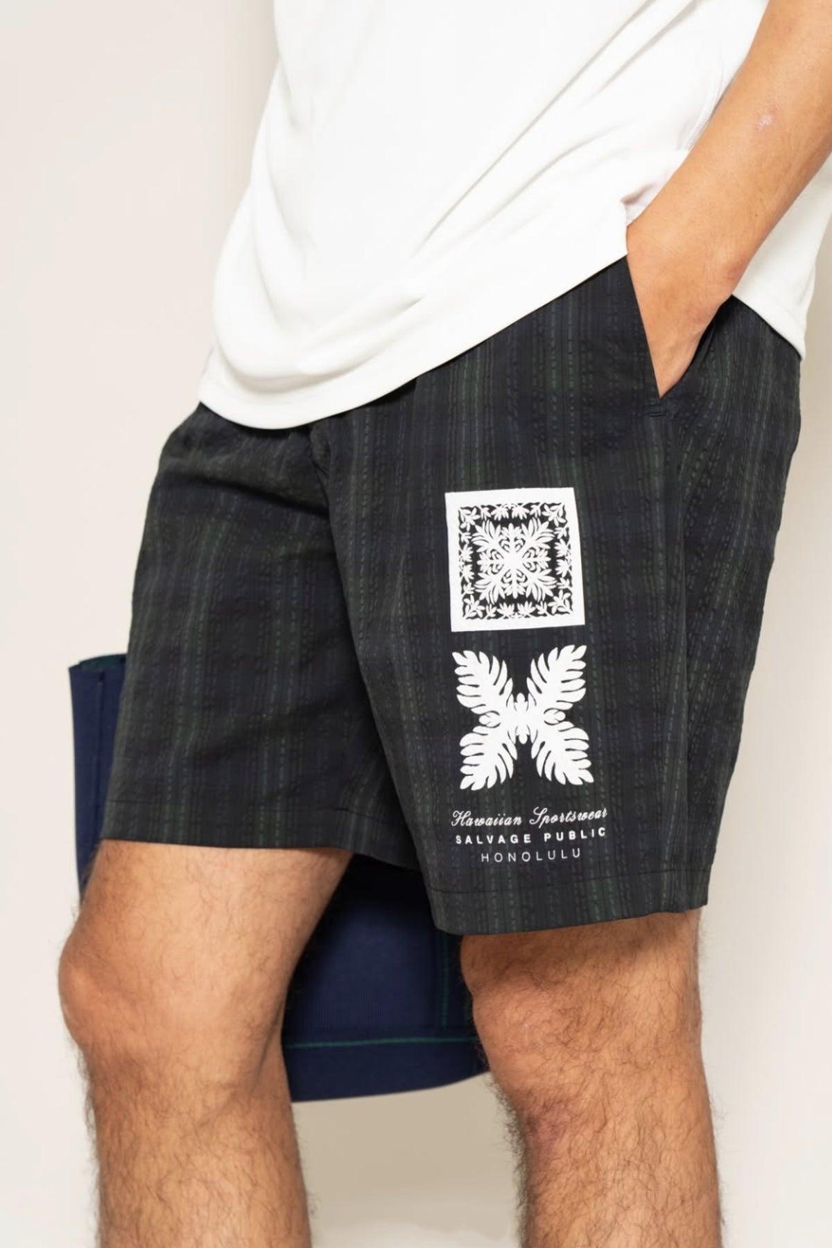 Shorts - Kahala Seersucker Shorts - Black Watch