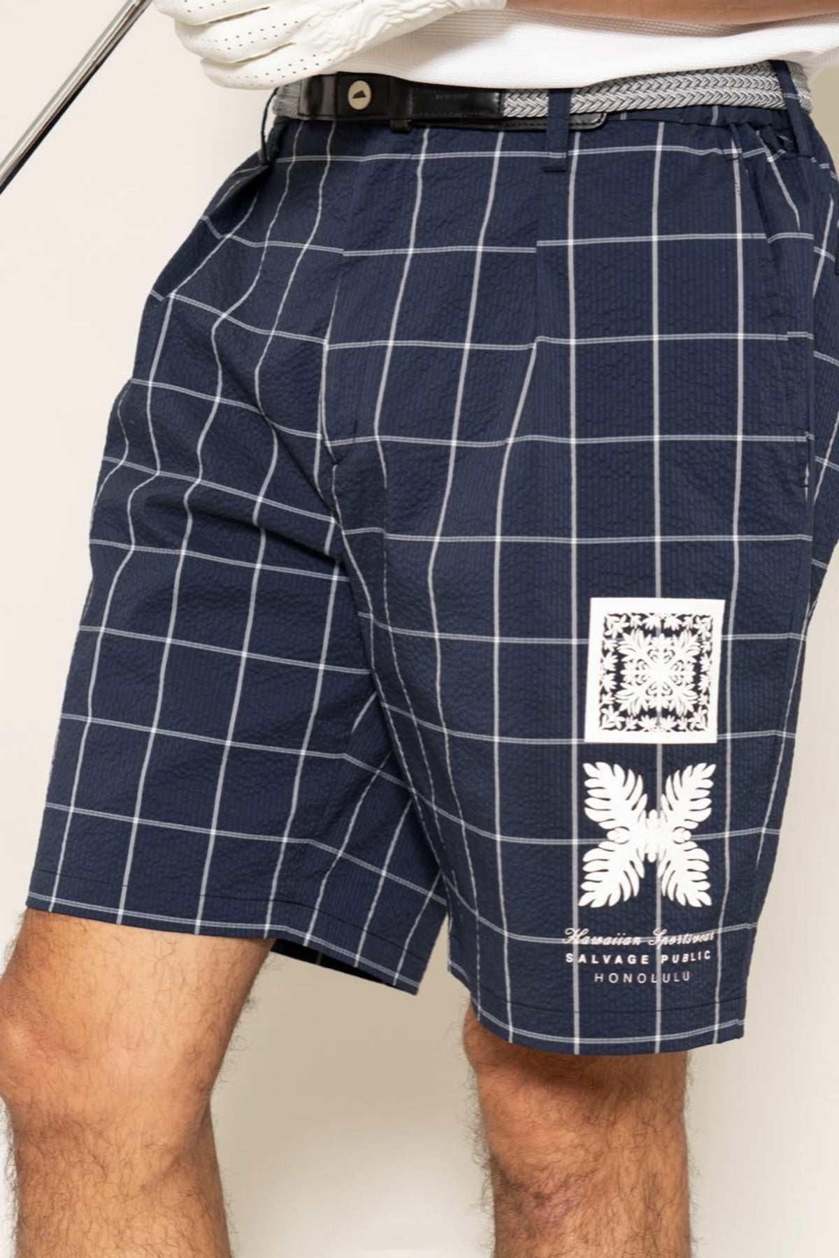 Shorts - Kahala Seersucker Shorts - Navy Check