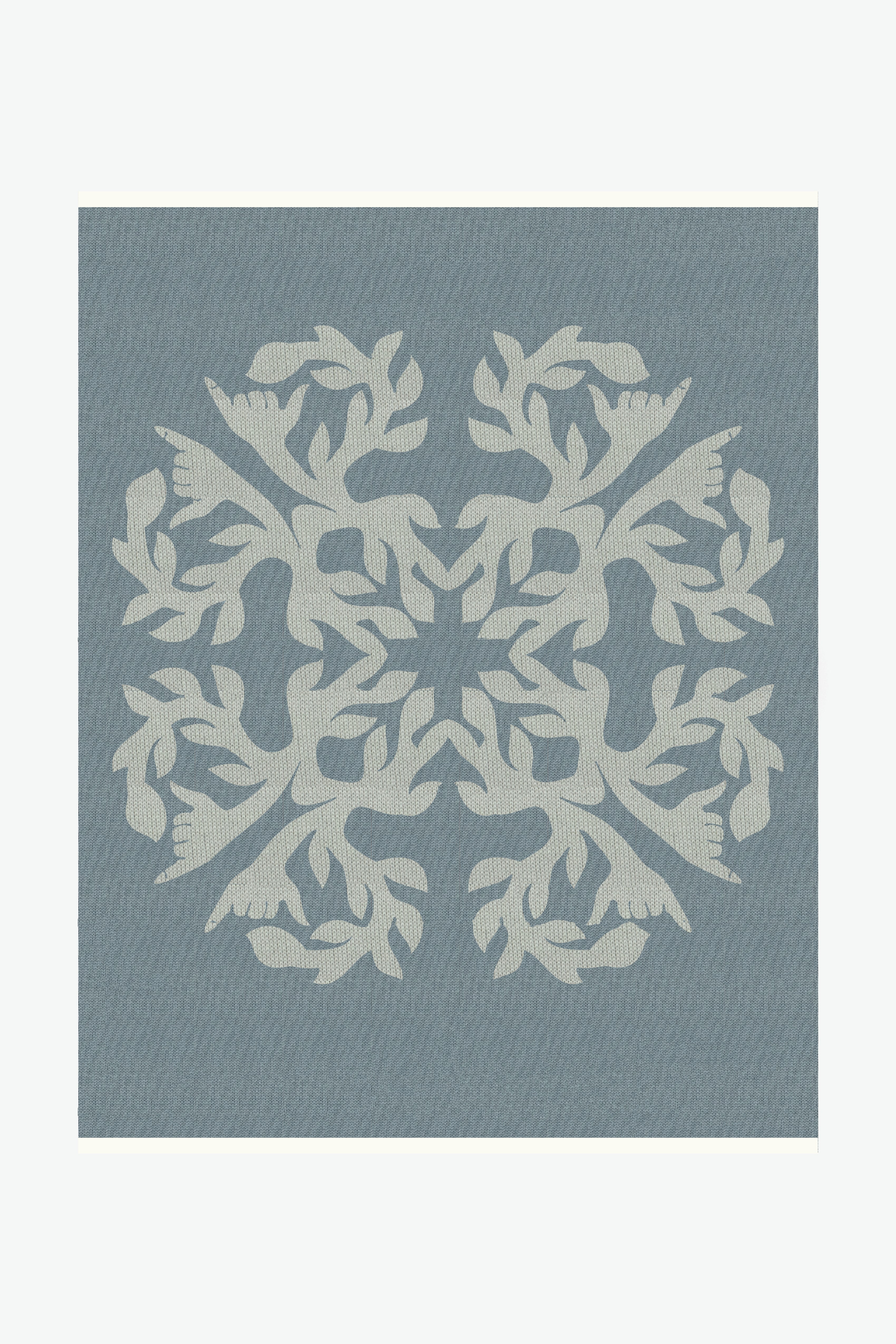 Jacquard Throw Blanket - Shaka - Blue Sage
