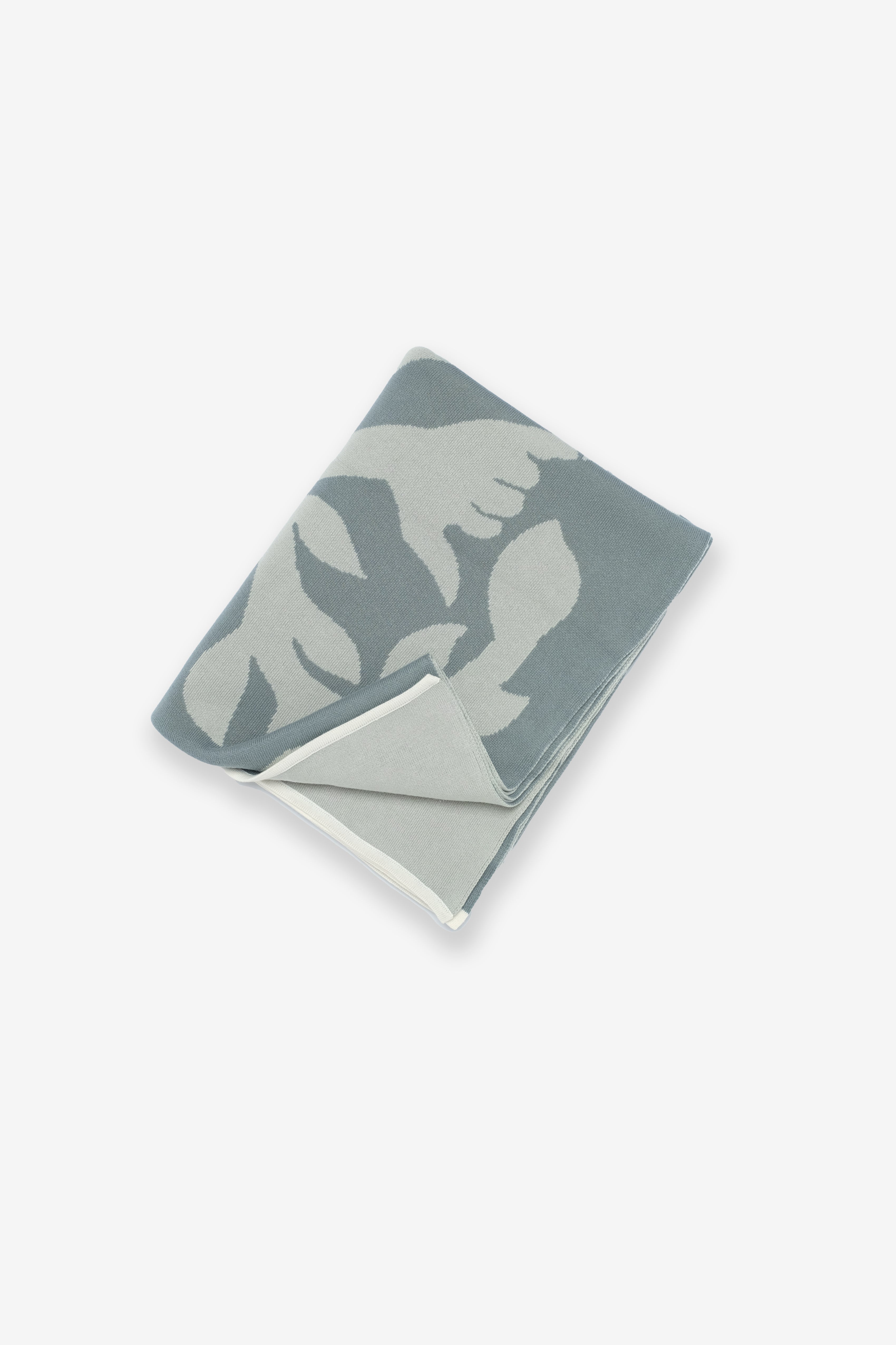Jacquard Throw Blanket - Shaka - Blue Sage