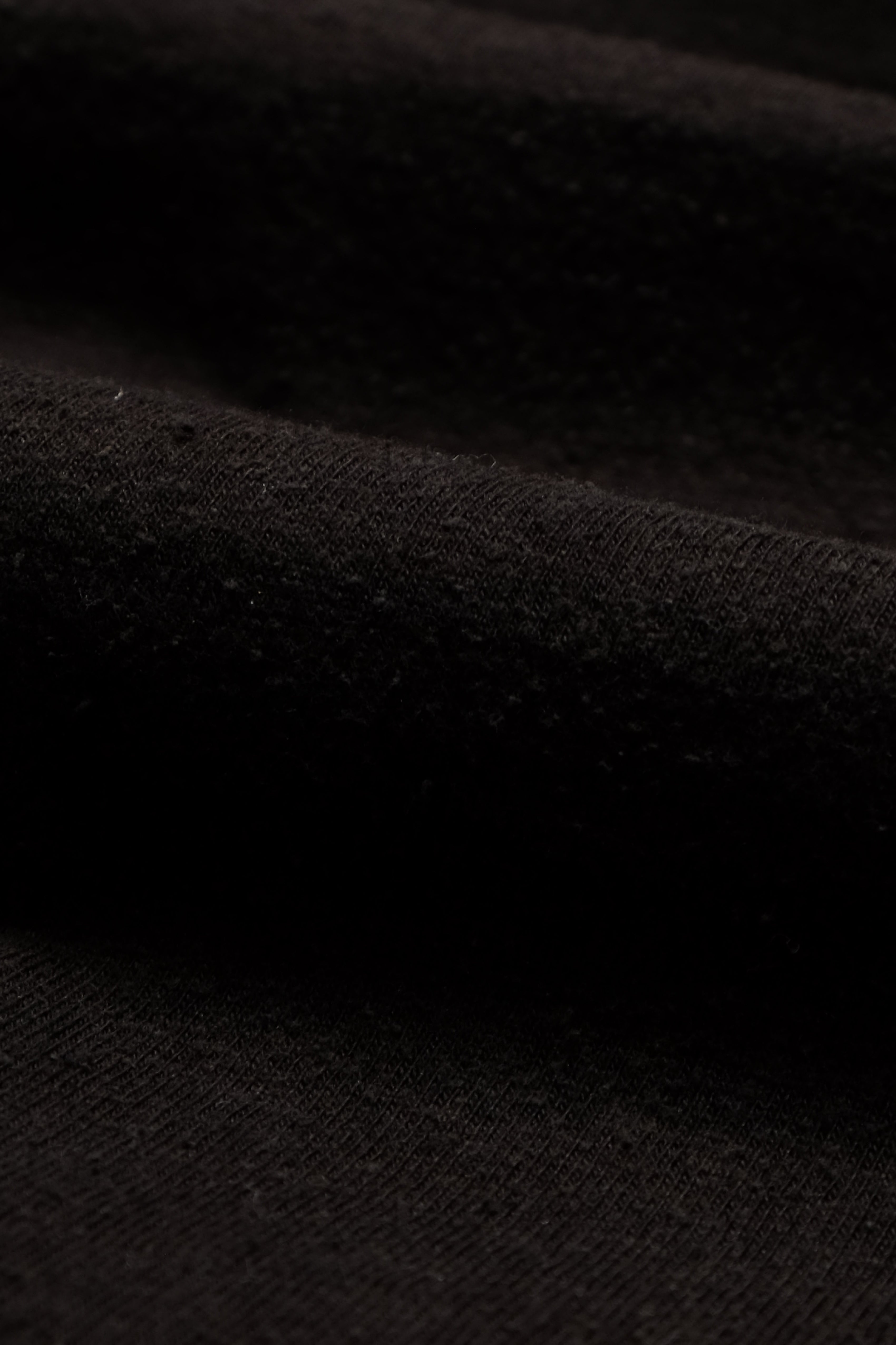 Silk Noil Ringer T-Shirt - Black