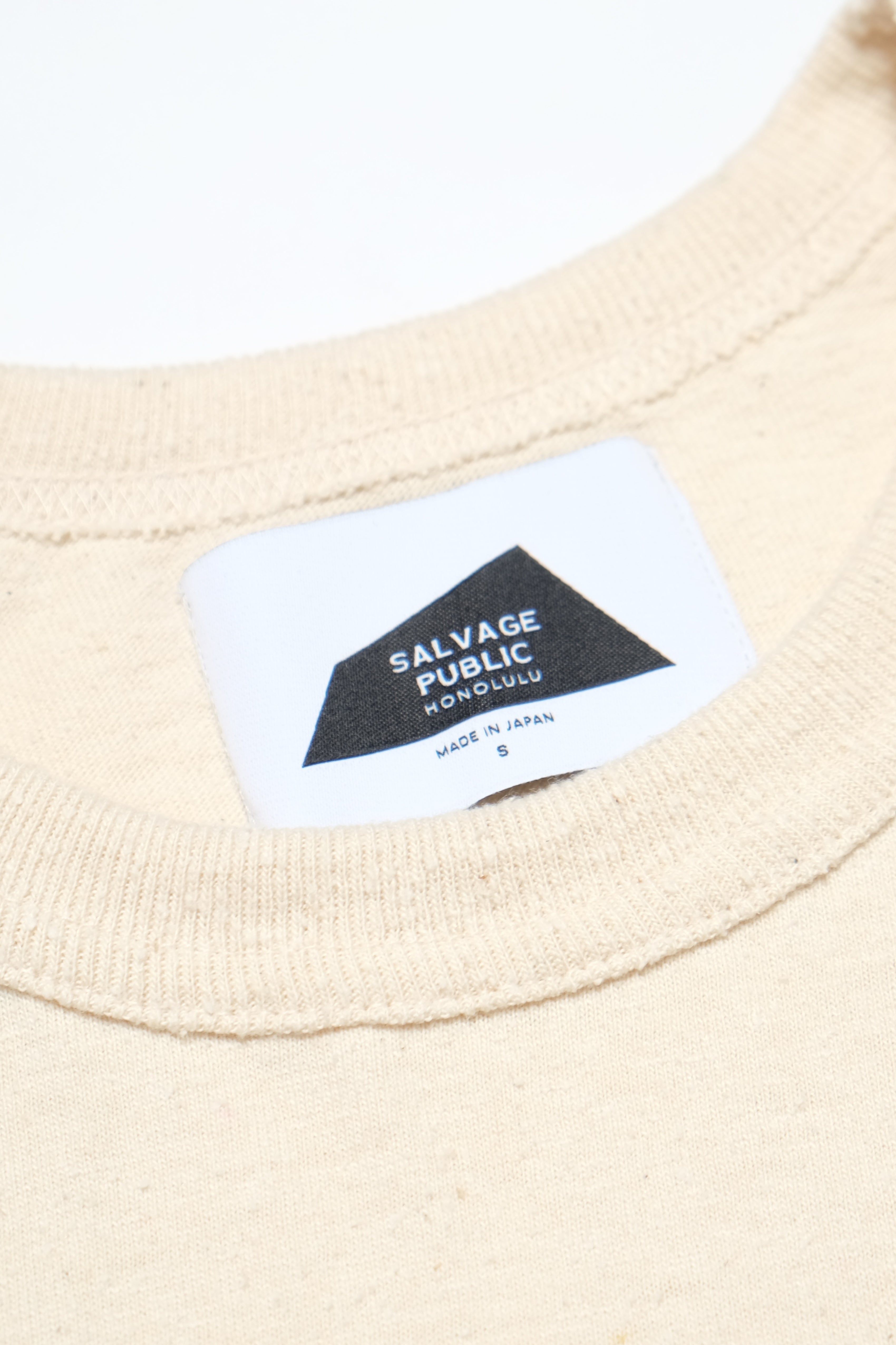 Silk Noil Ringer T-Shirt - Natural