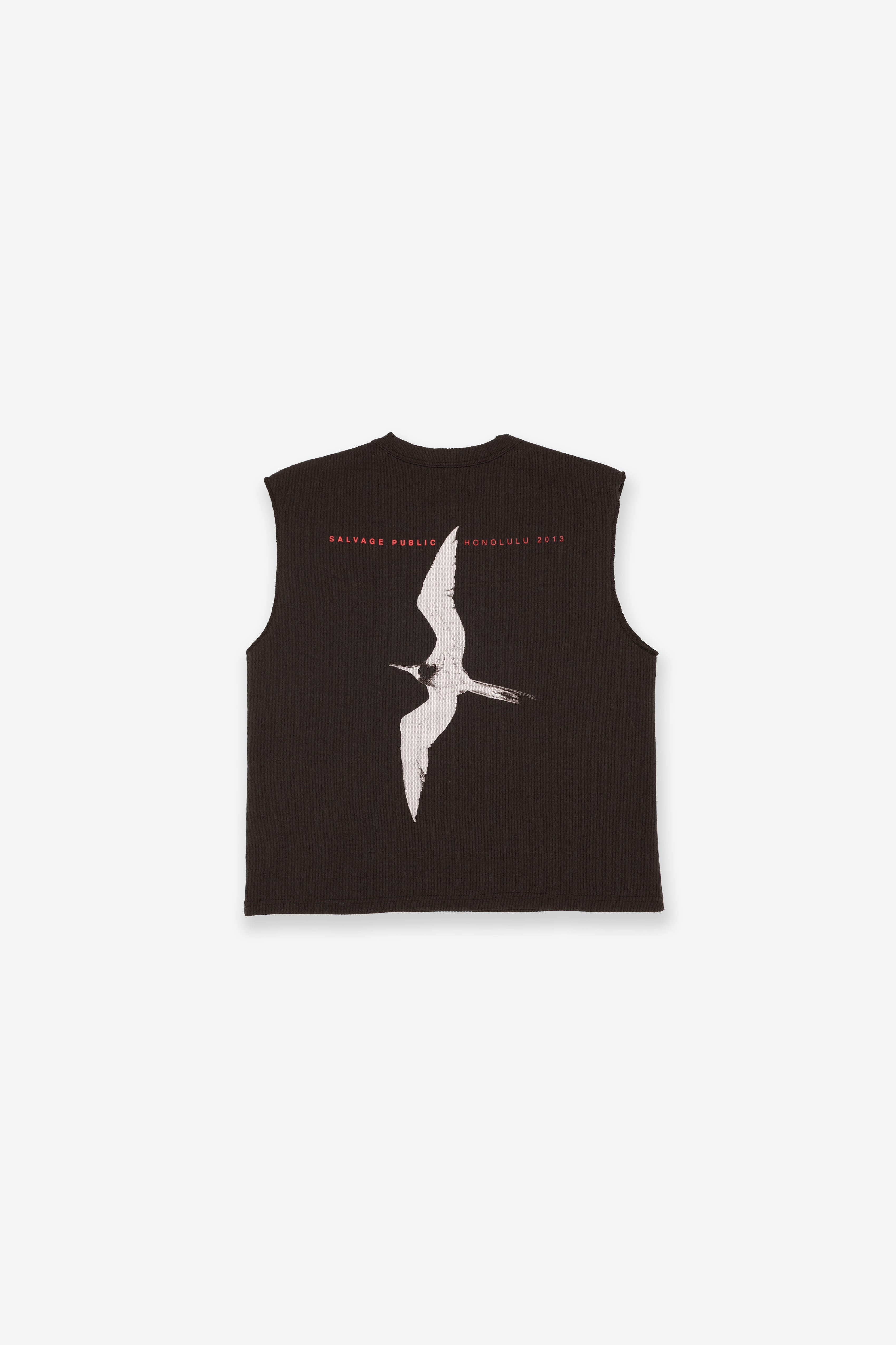 Honeycomb UPF Sleeveless - ʻIwa Bird - Charcoal Brown