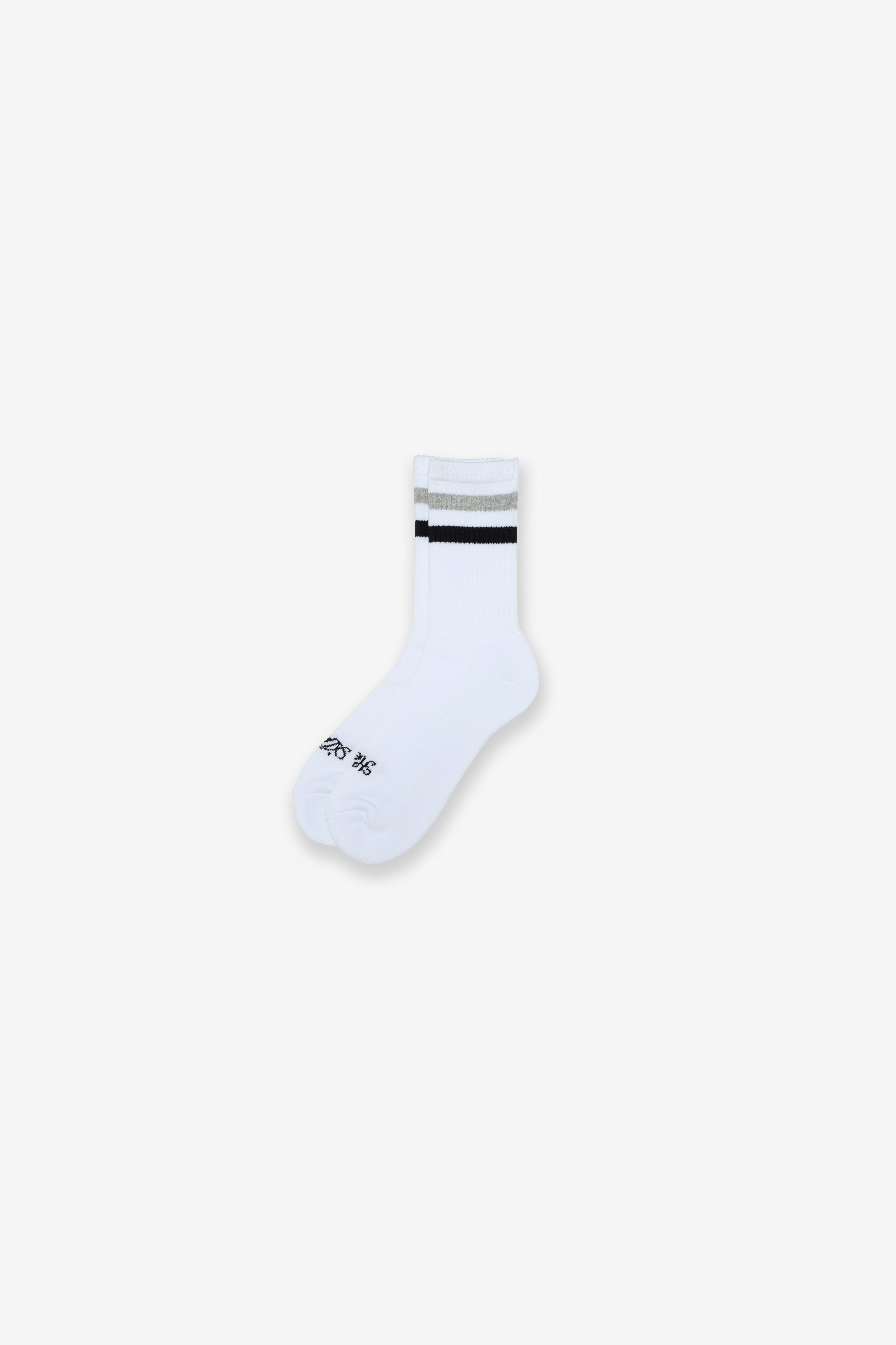 Socks - Double Stripe - White