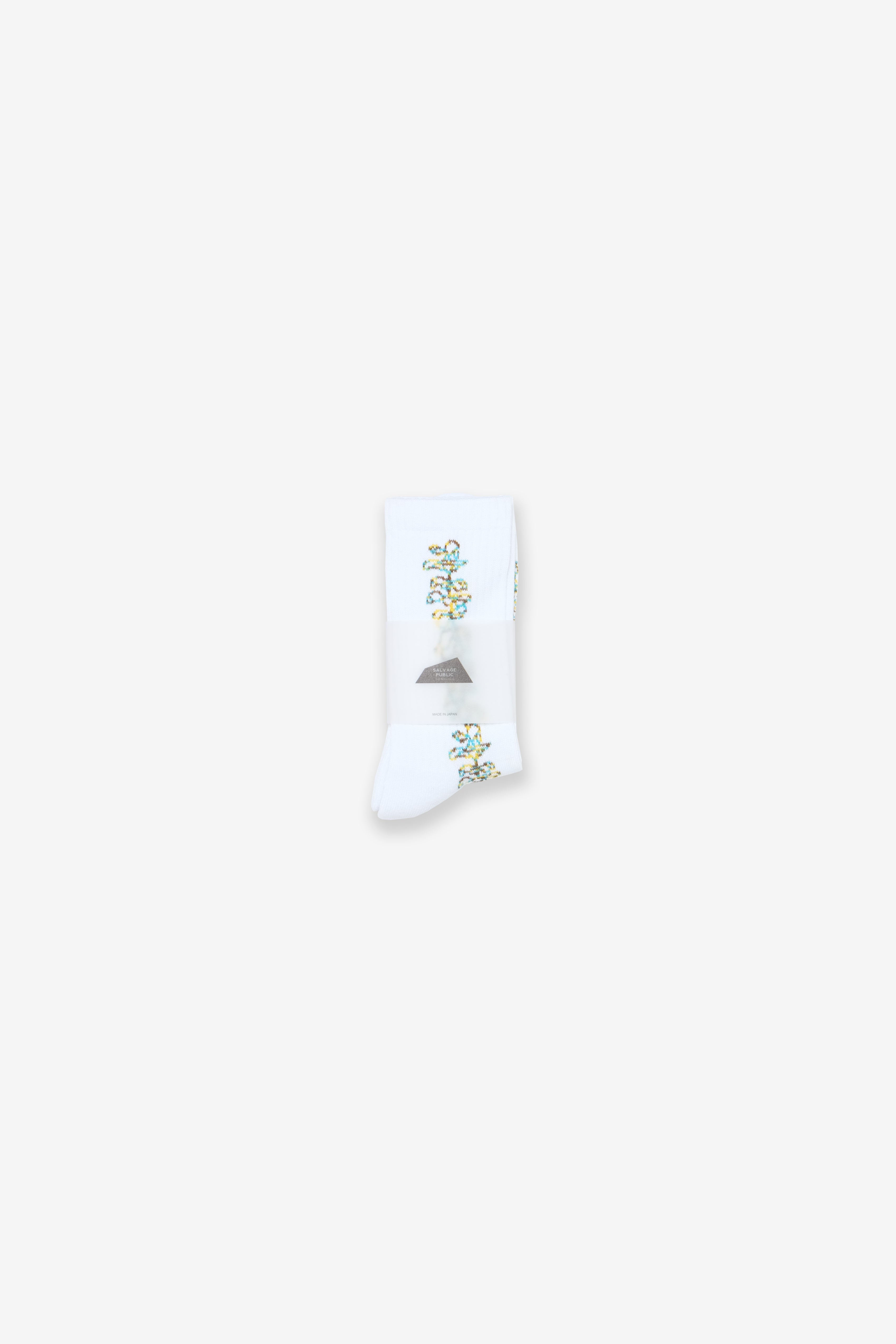 Socks - Lei - White/Multi-Color