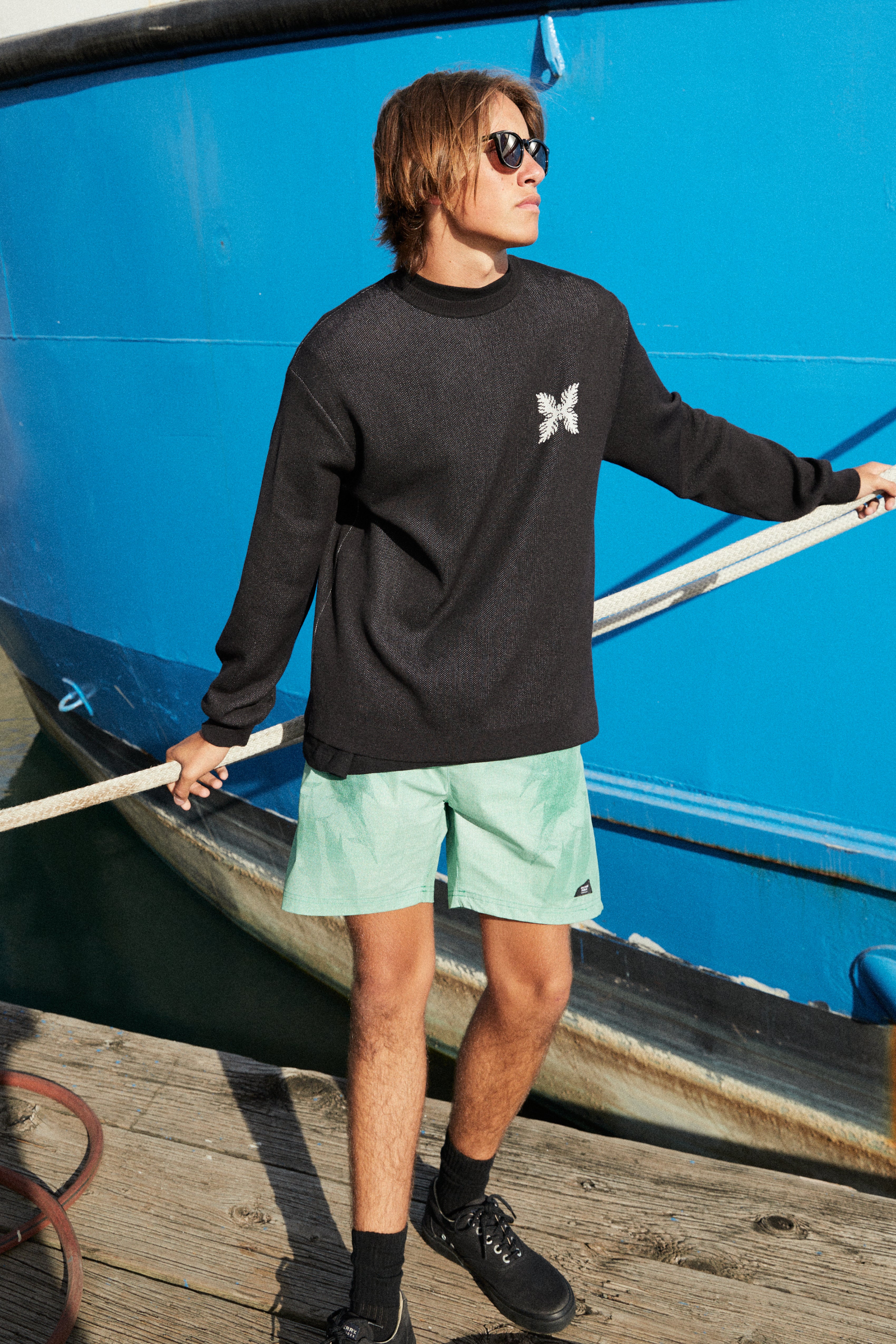 Swim Shorts - Halftone Dolphins - Green