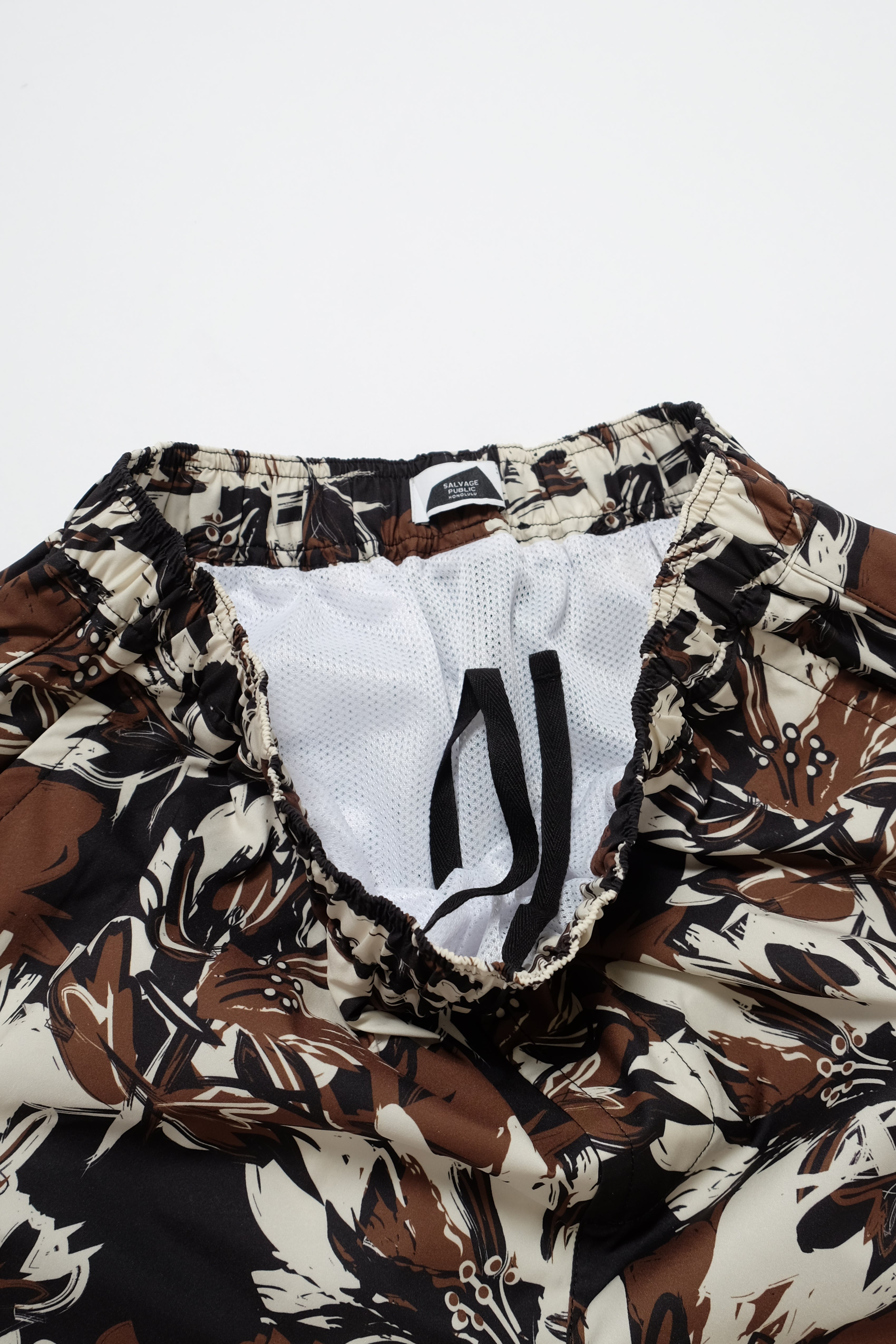 Swim Shorts - Hibiscus Camo - Brown