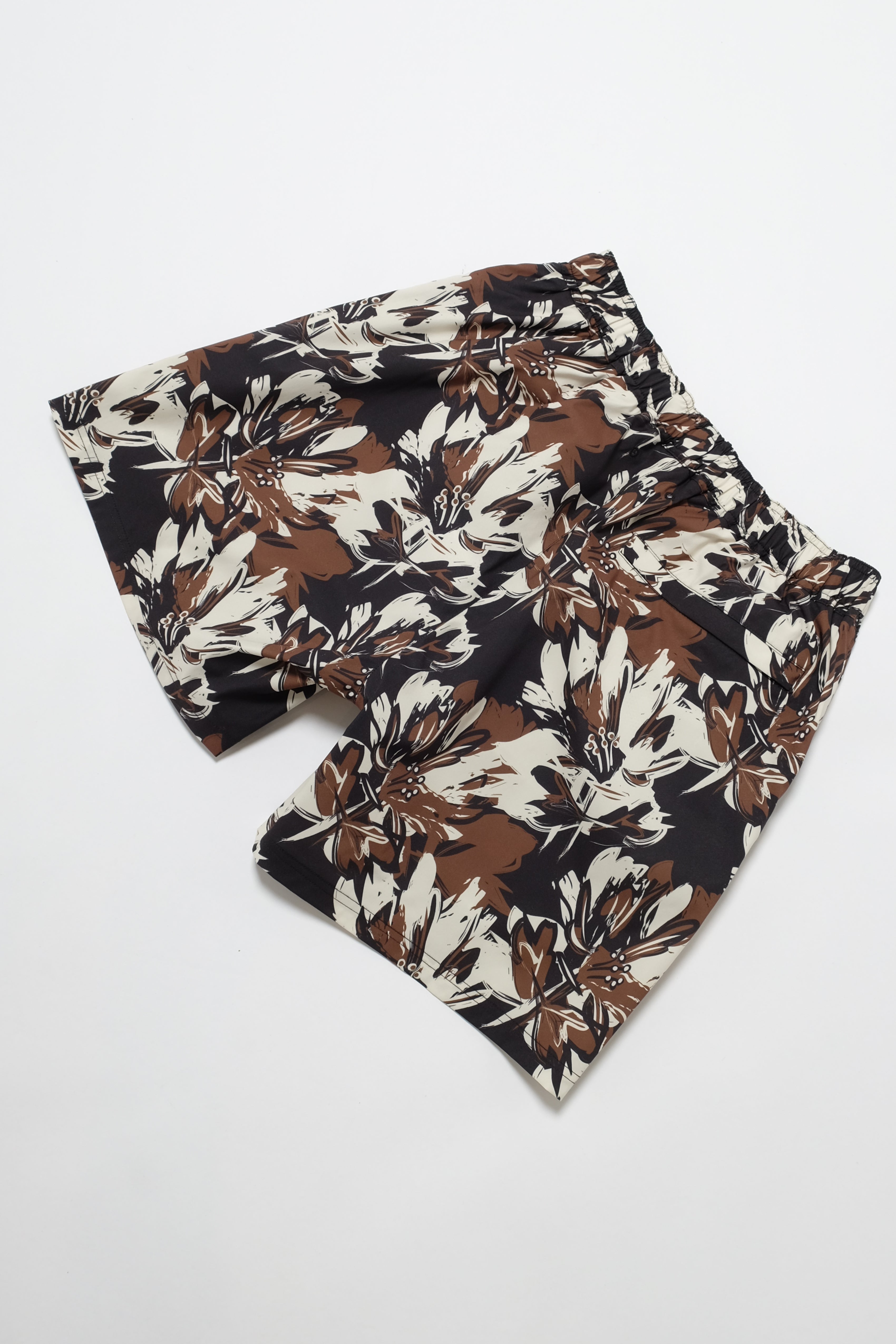 Swim Shorts - Hibiscus Camo - Brown