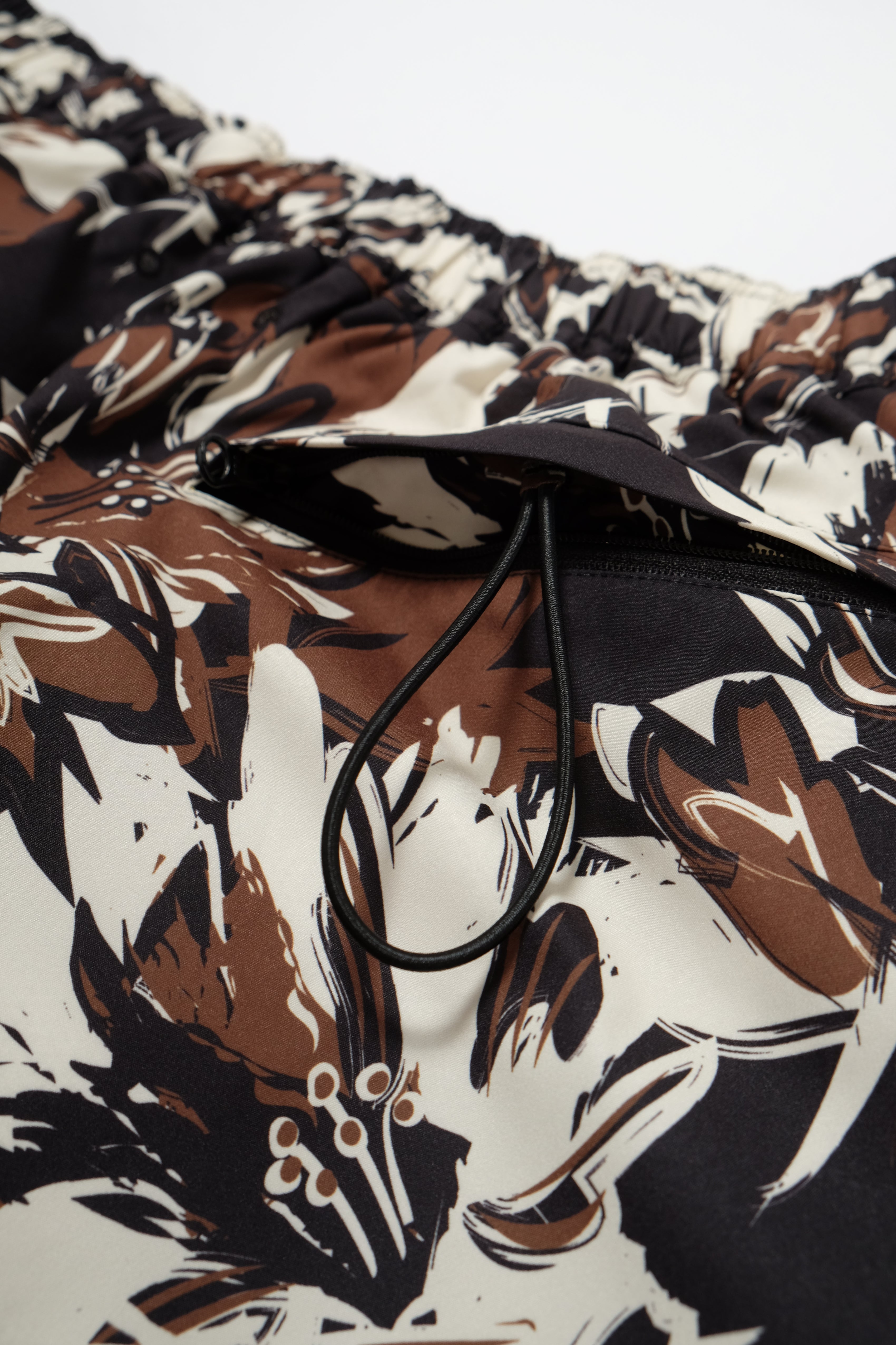 Swim Shorts - Hibiscus Camo - Brown