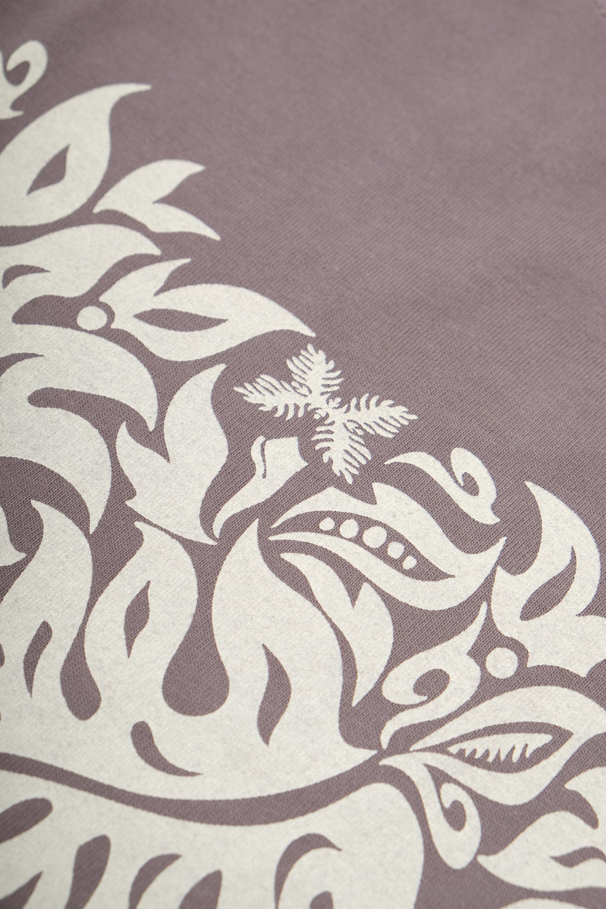 T-Shirt - Laua'e Border - Lavender Gray