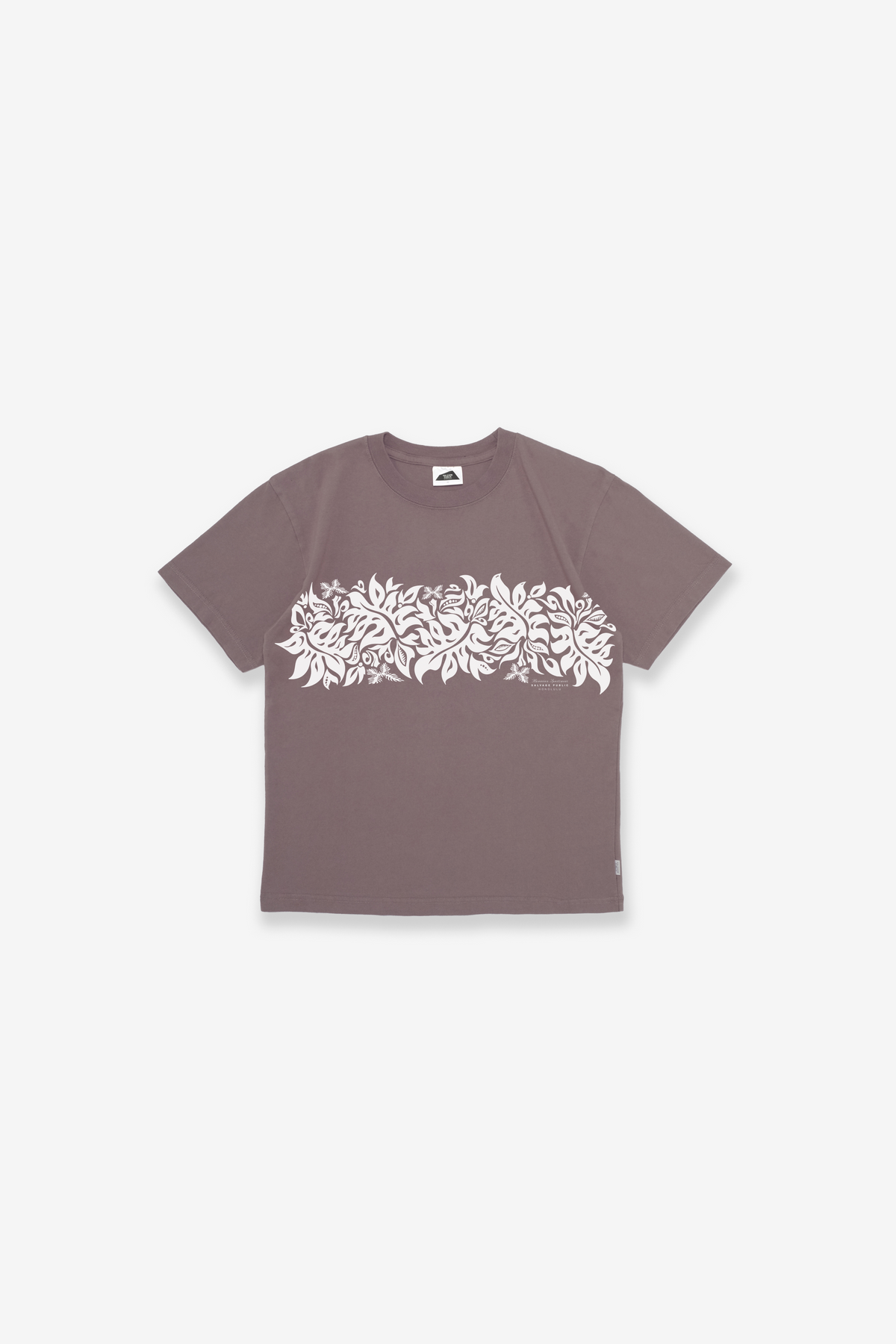 T-Shirt - Laua'e Border - Lavender Gray