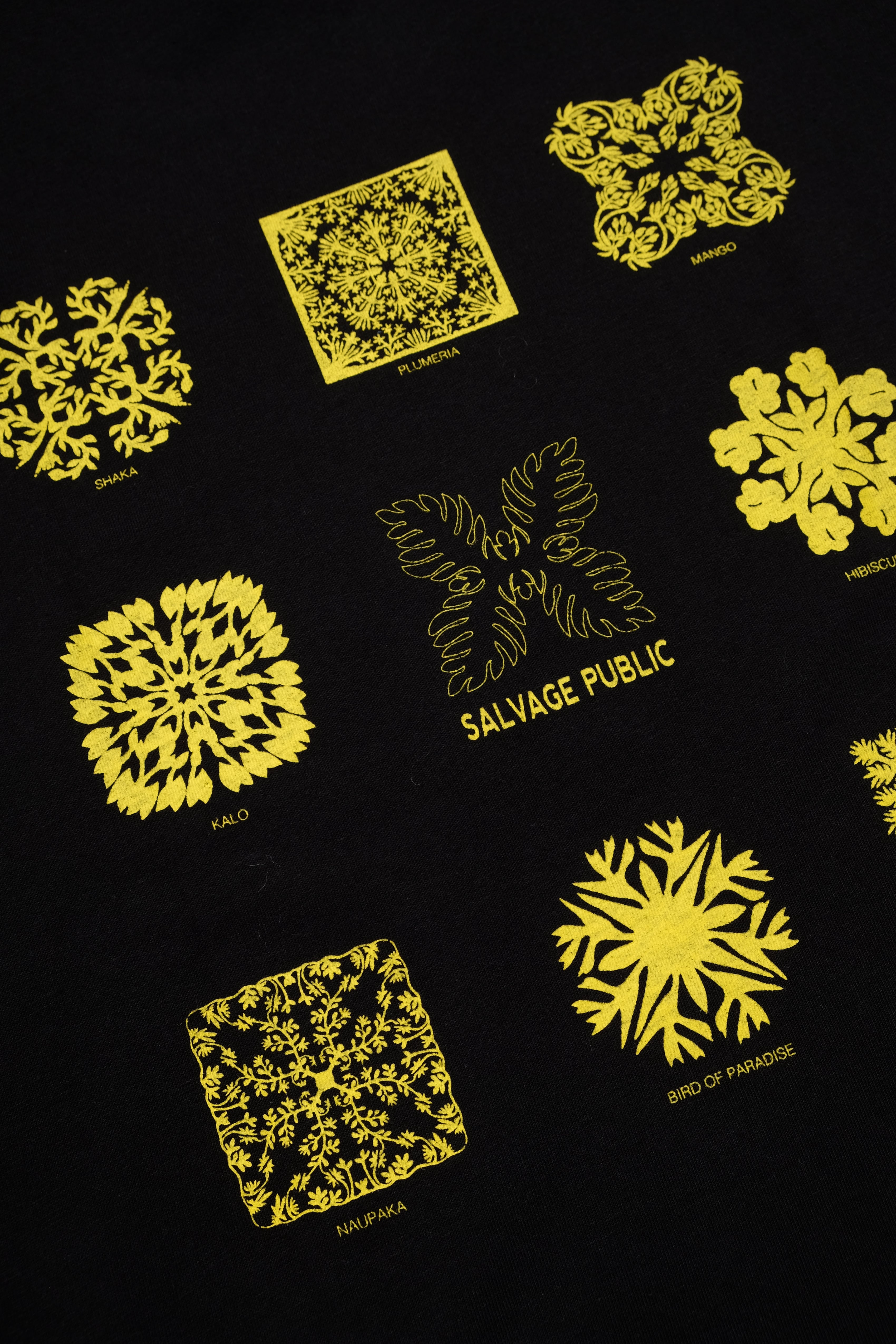 T-Shirt - Hawaiian Quilting - Black