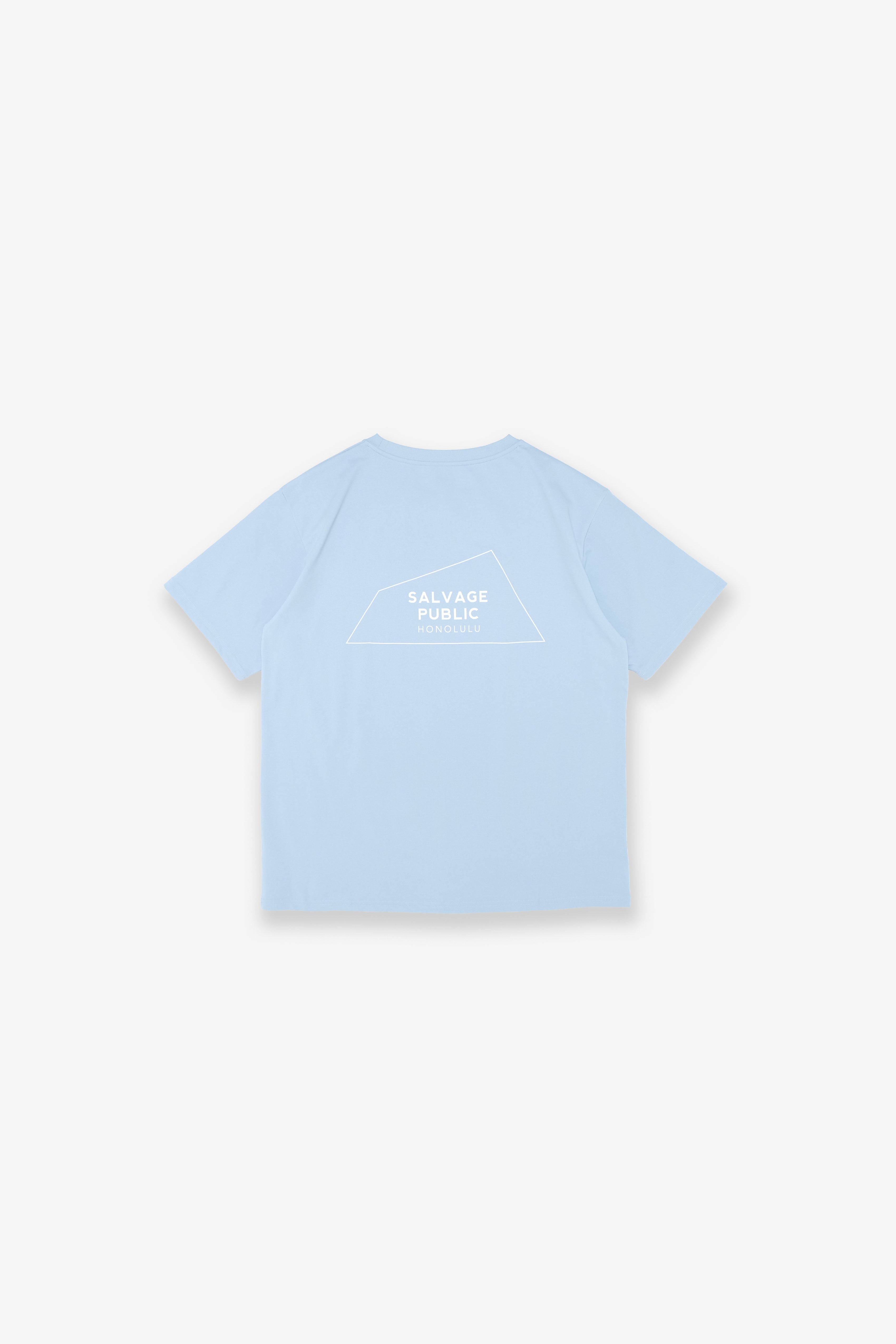 UPF Surf T-Shirt - Logo Outline - Ocean Blue