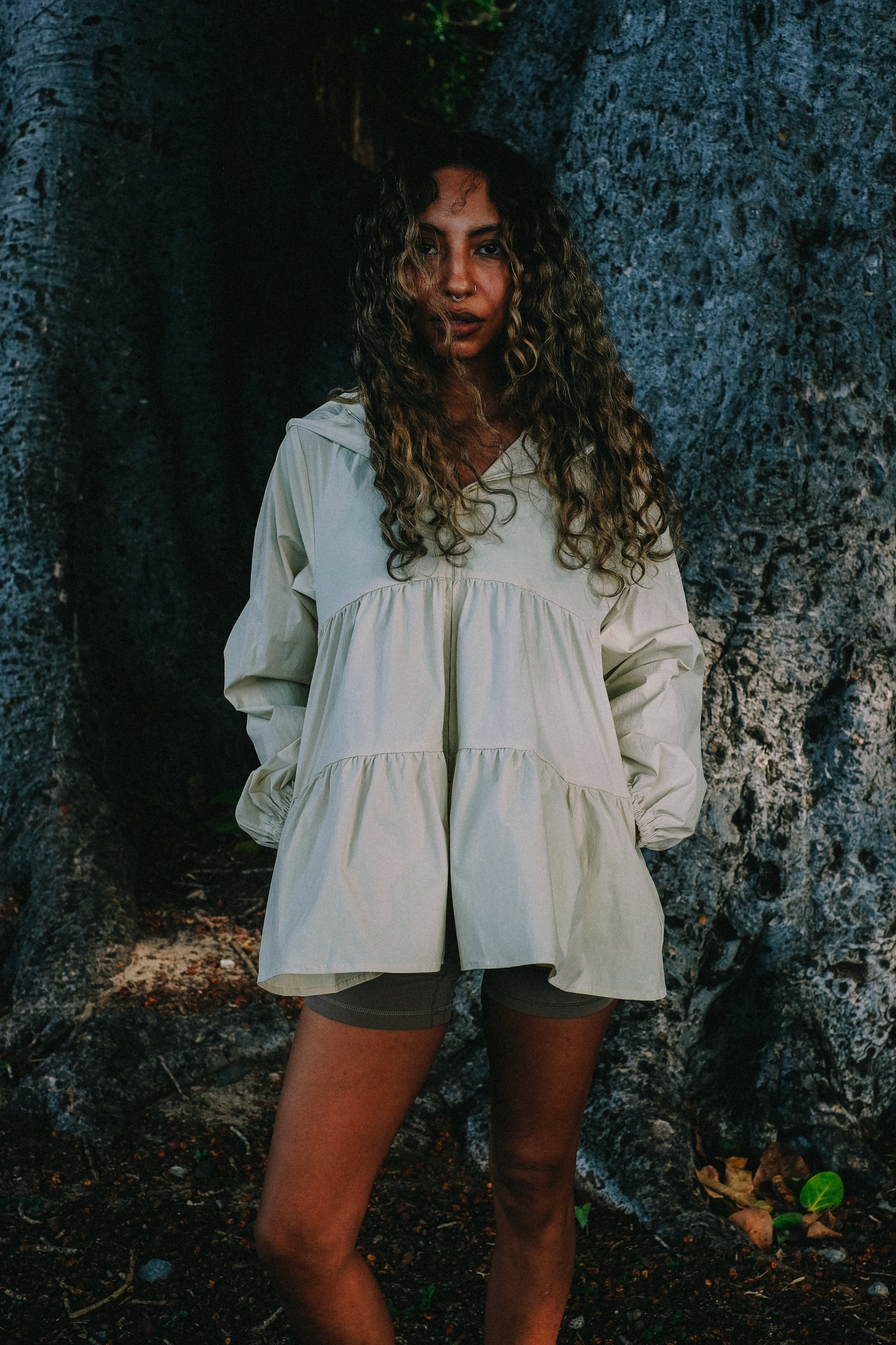 Women's UPF Zip Parka - Beige