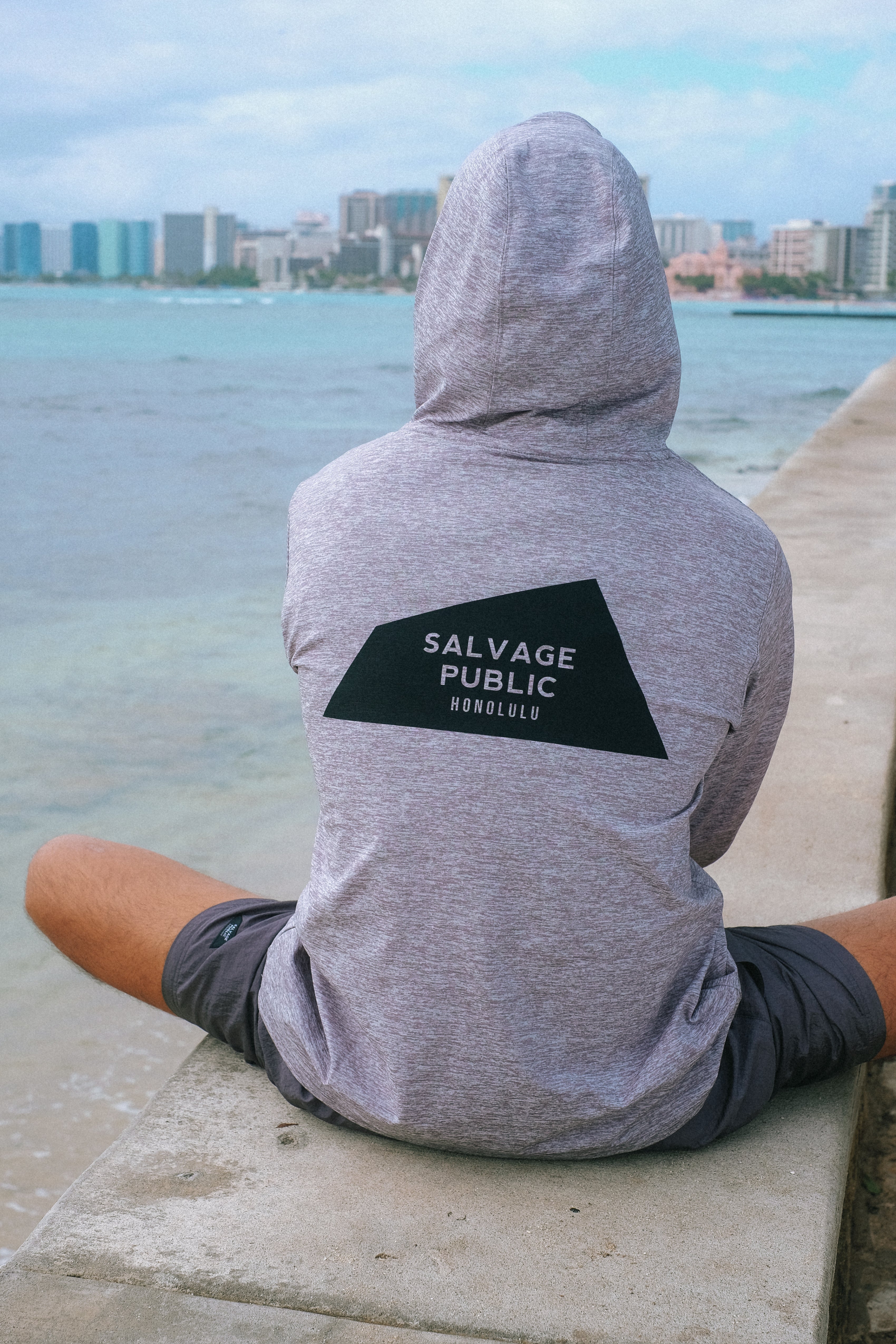UPF Hooded Longsleeve -Team Logo - Gray