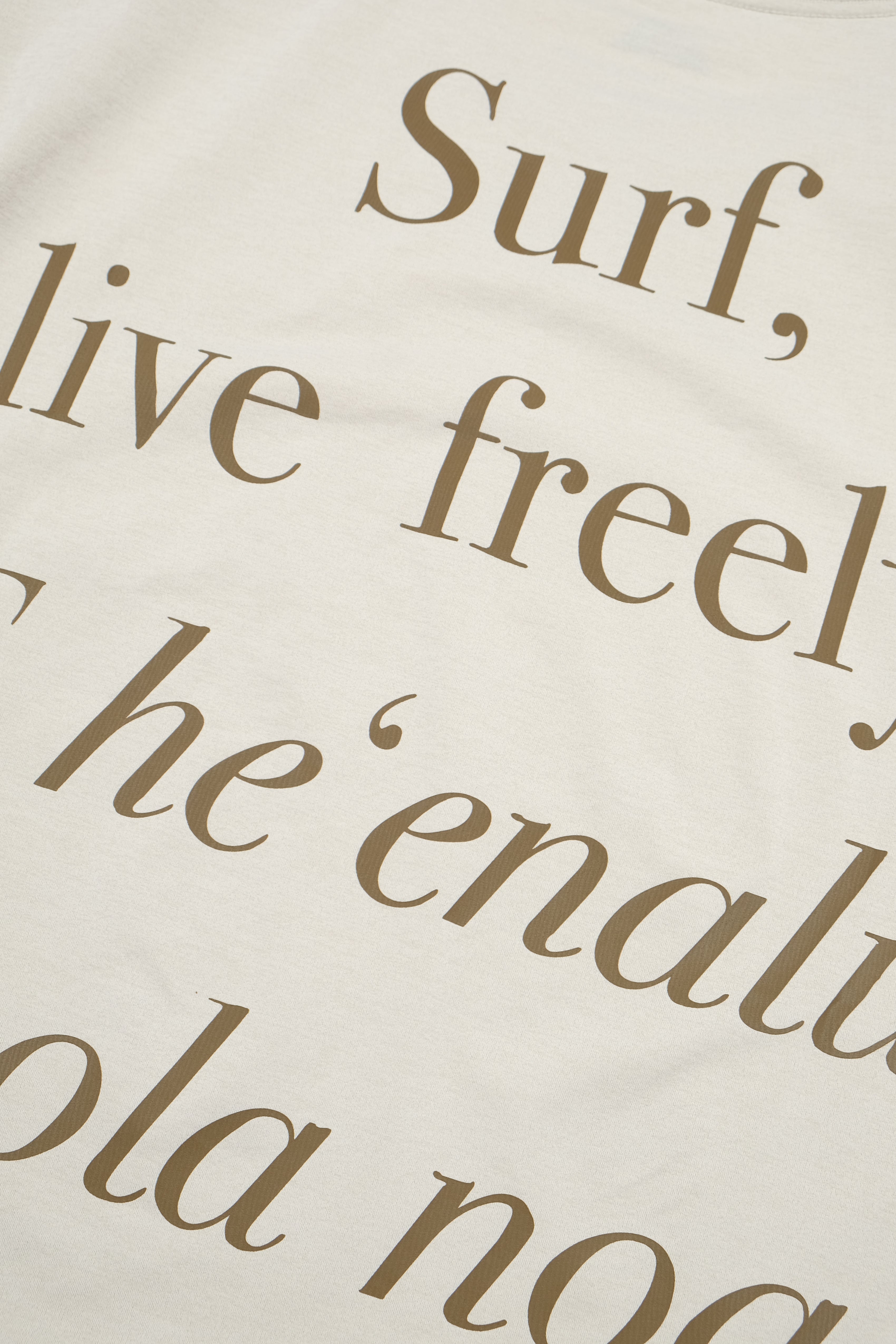 UPF T-Shirt - Live Freely - Sand - Shigira Resort