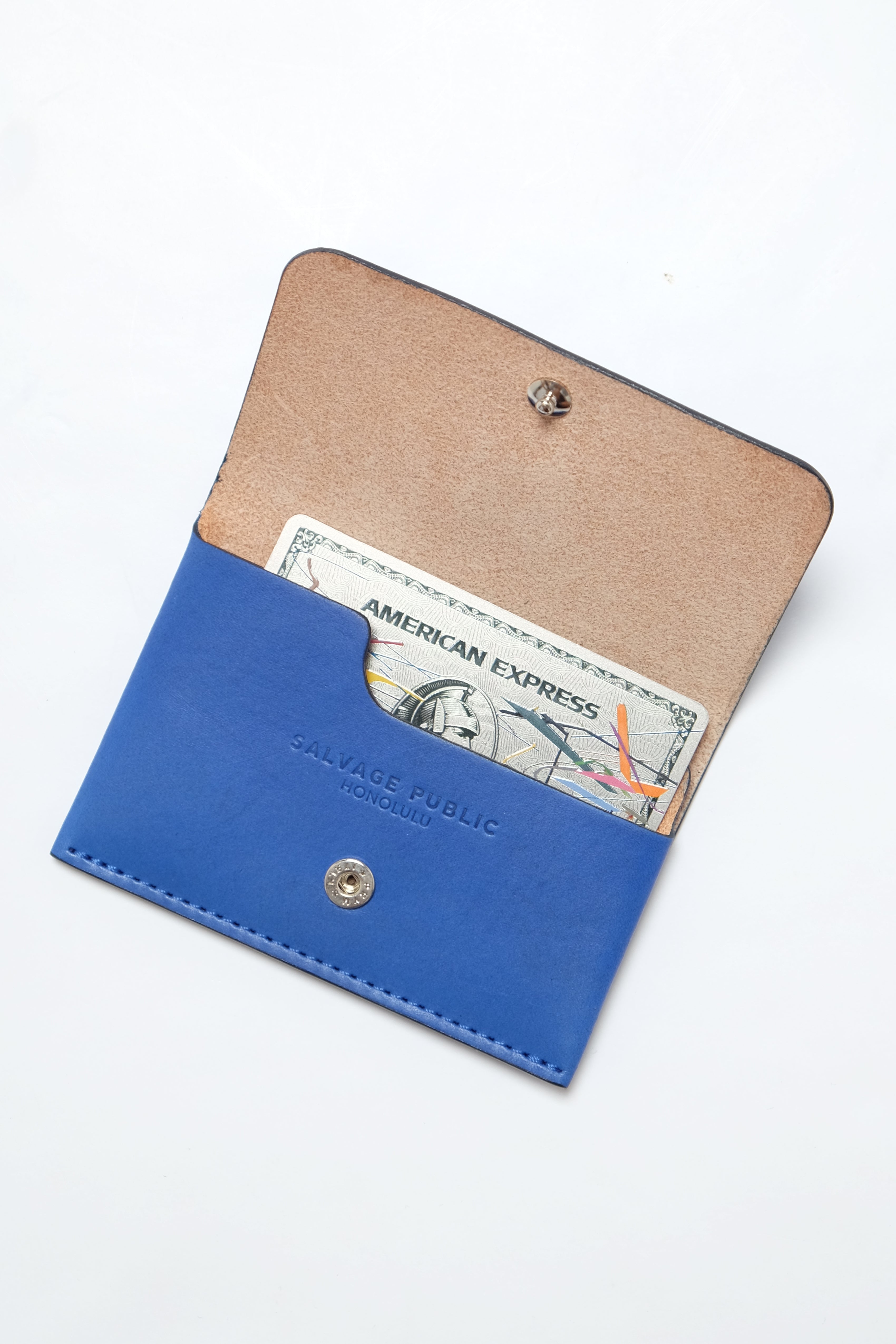 Leather Card Case - Blue