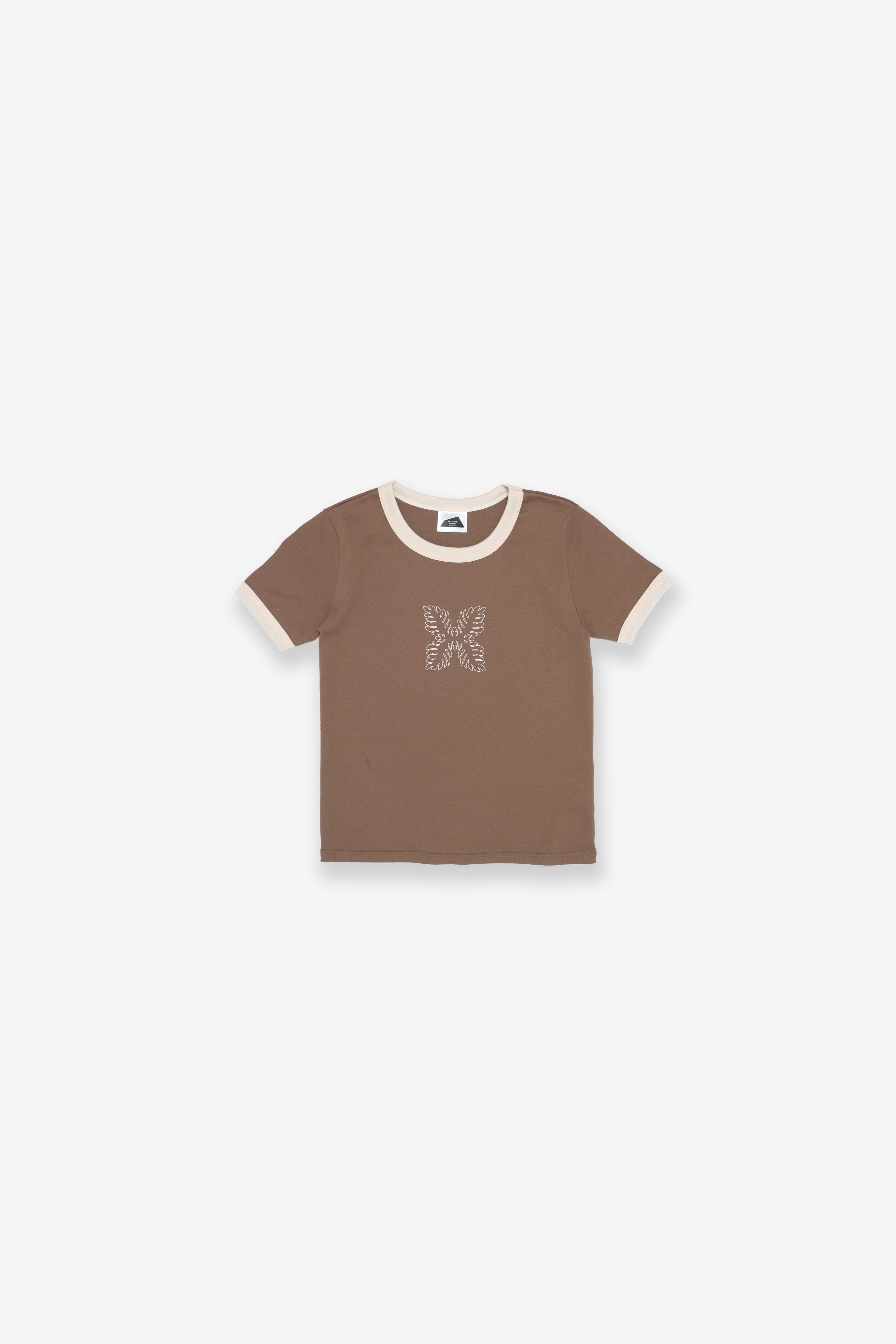 Women's T-Shirt - Lauaʻe Outline - Brown