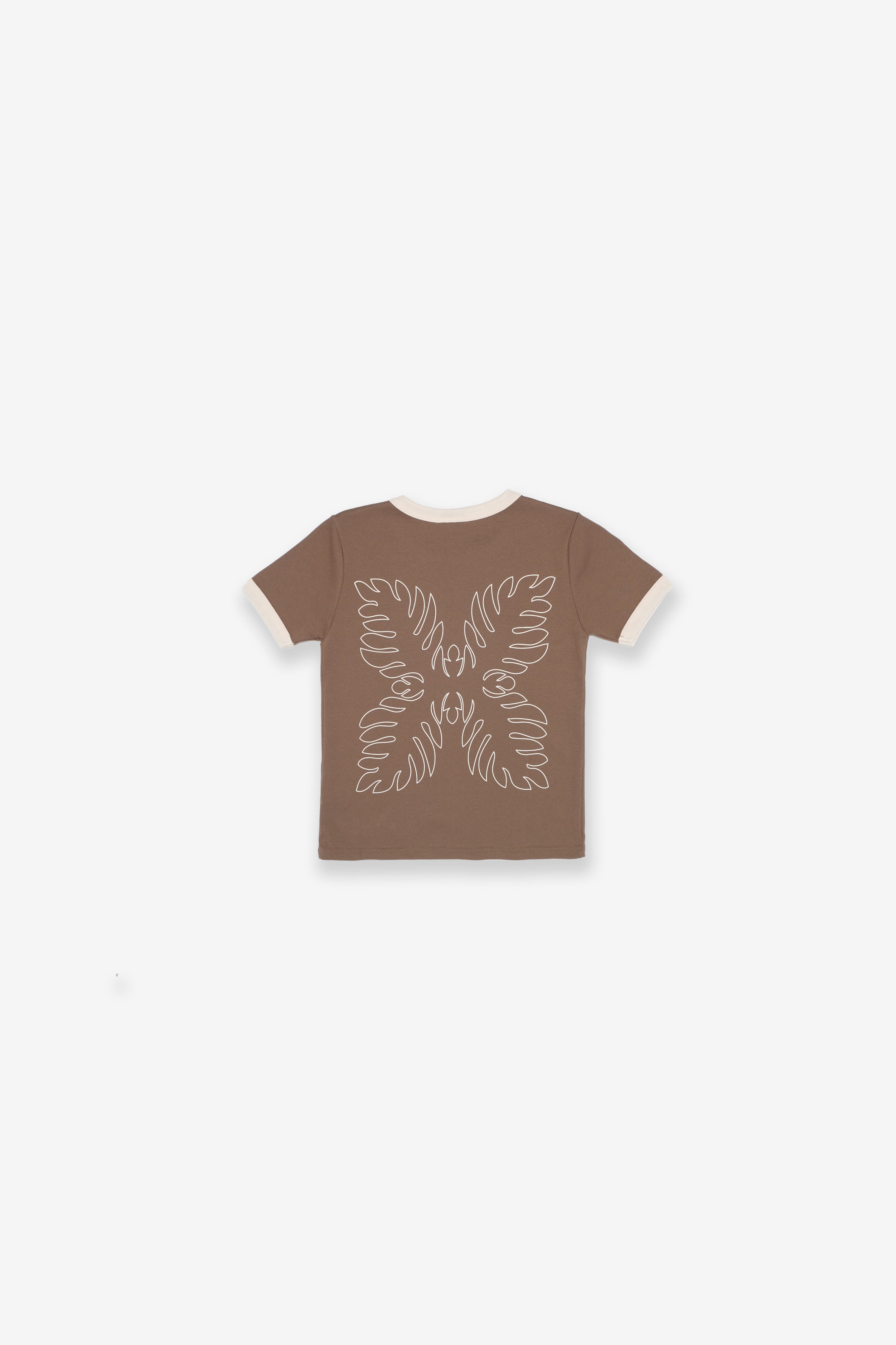 Women's T-Shirt - Lauaʻe Outline - Brown