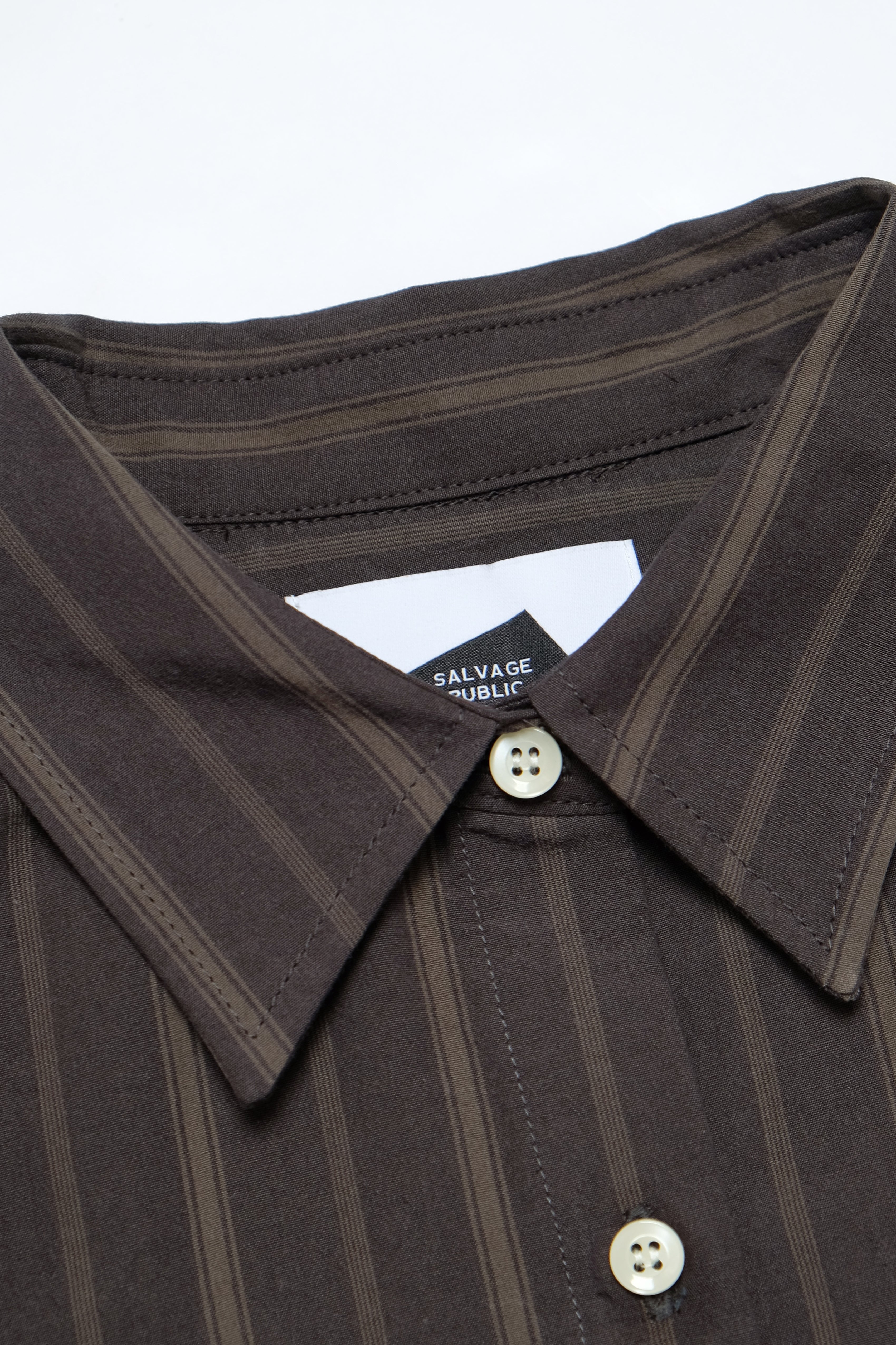 Women's Cropped Woven Shirt - Charcoal Brown