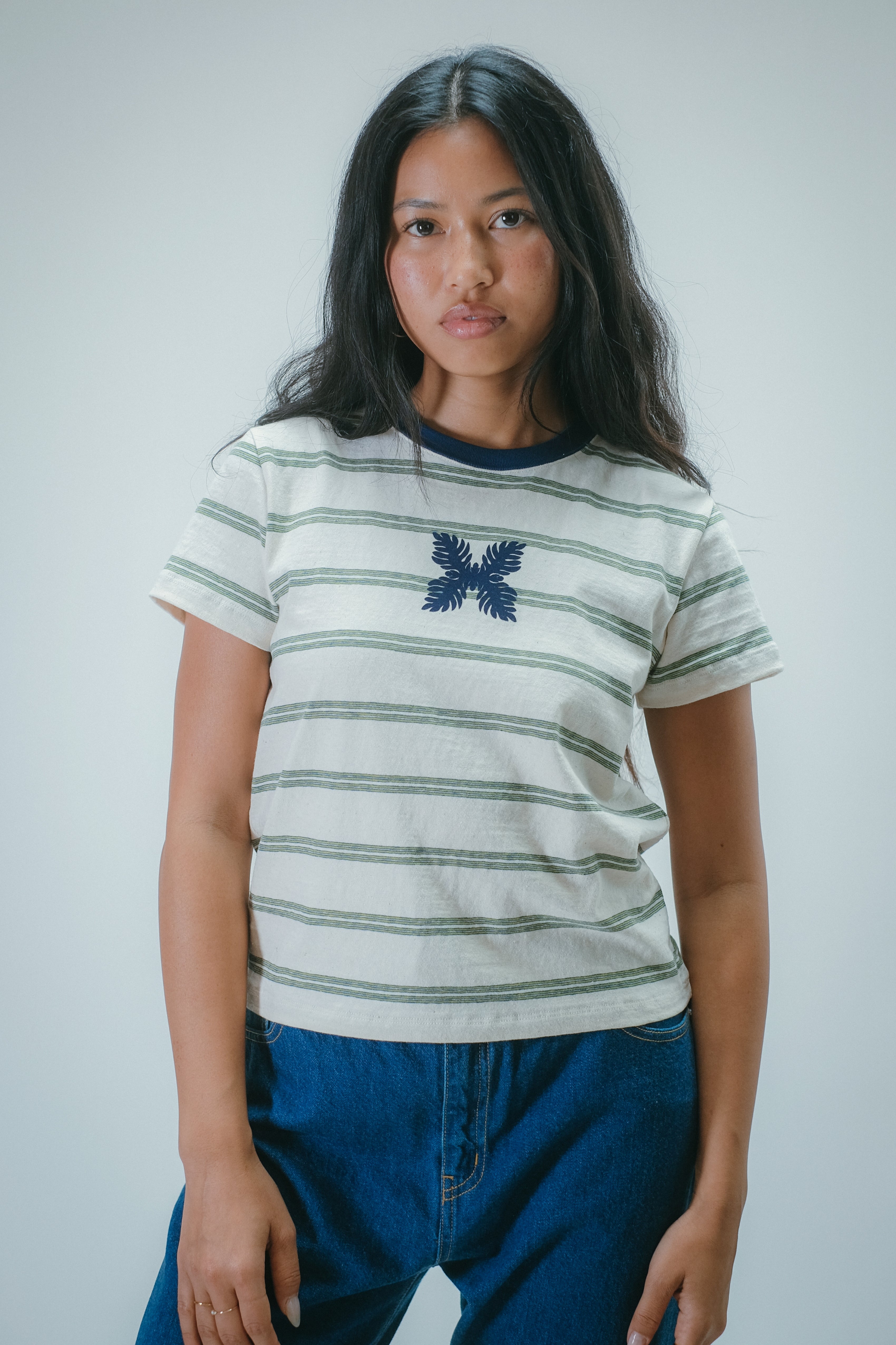 Women's T-Shirt - Emotion Stripe - Ecru