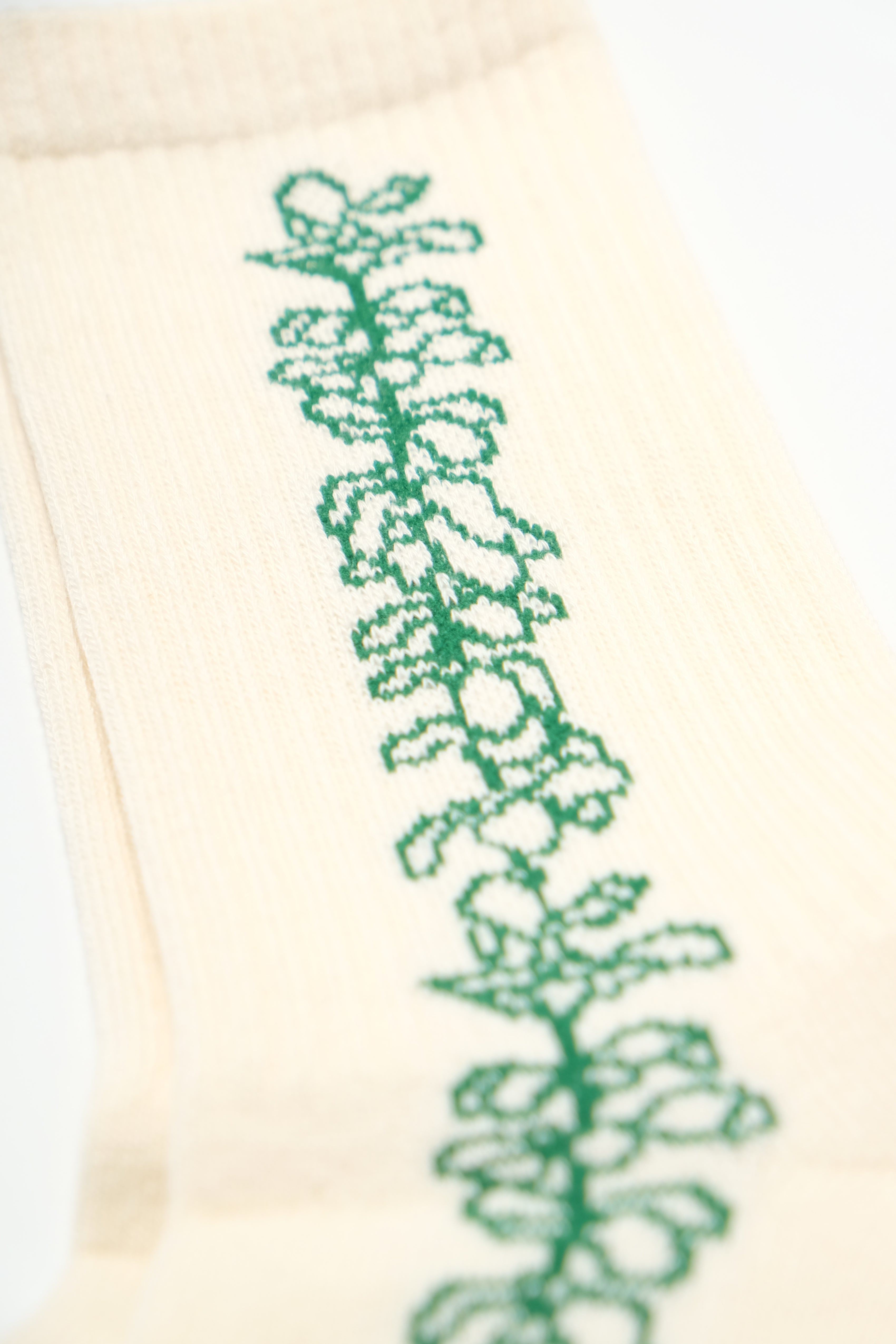 Socks - Pua - Macadamia/Green