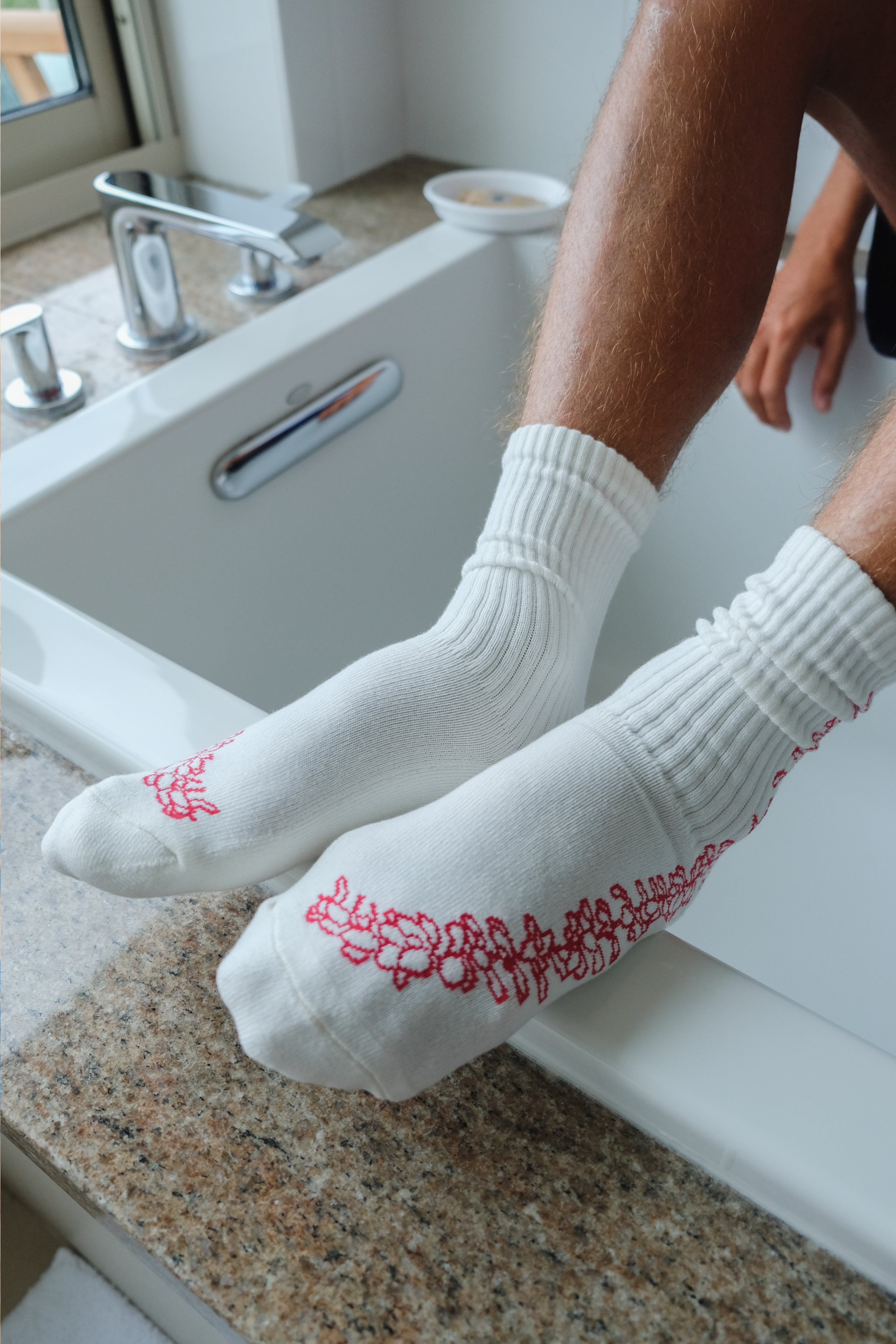 Socks - Pua - Macadamia/Green