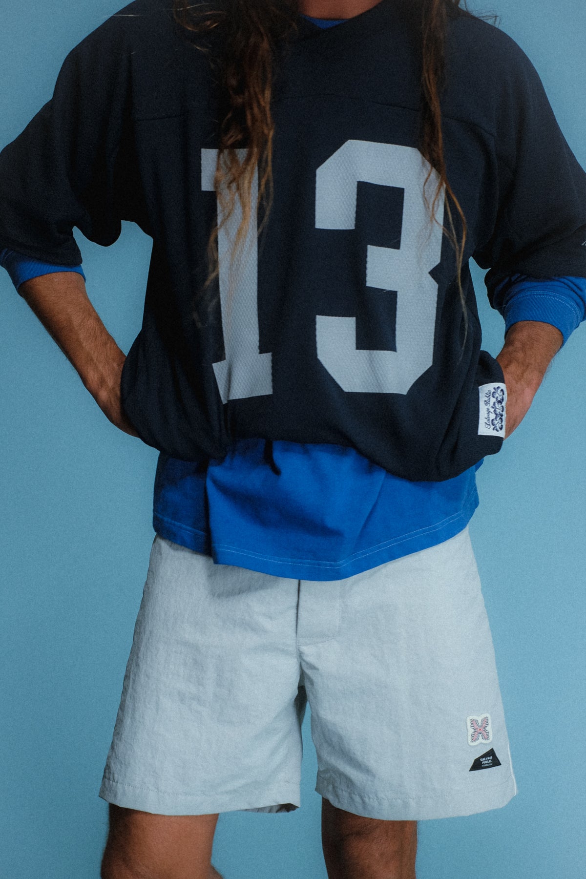 Honeycomb Football Half Sleeve - 13 - Navy