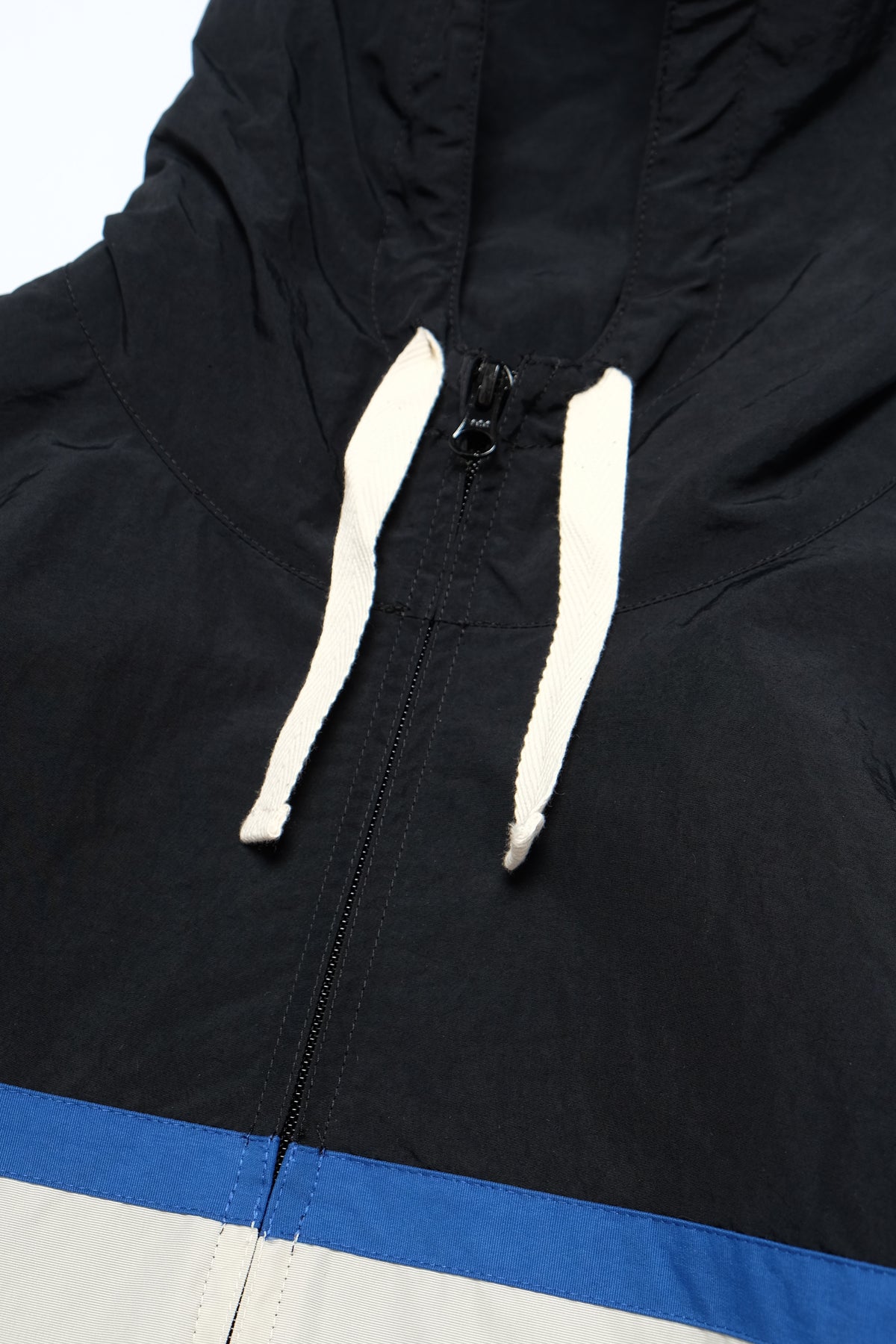 Stripe Anorak Jacket - Black