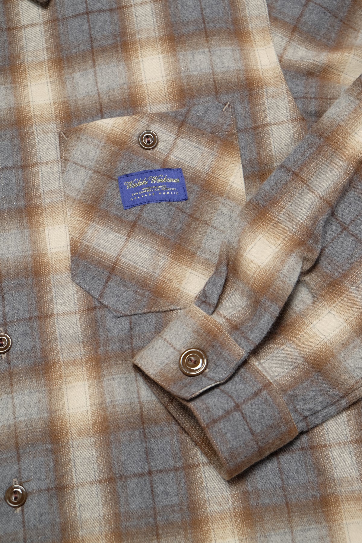 Waikiki Workwear Flannel - Grey/Brown