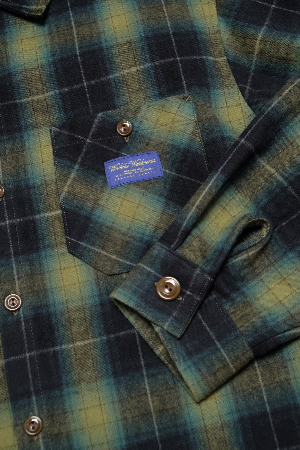 Waikiki Workwear Flannel - Navy/Teal