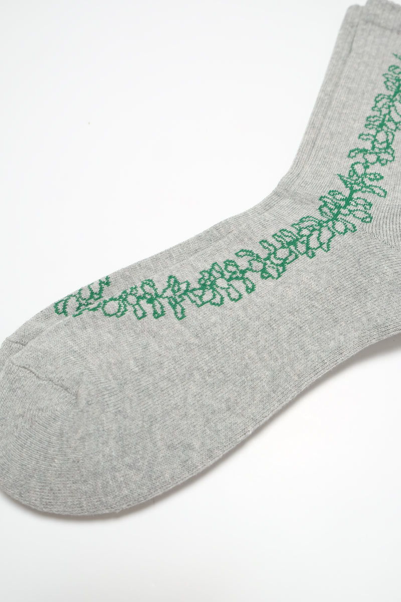 Socks - Pua - HeatherGrey/Green