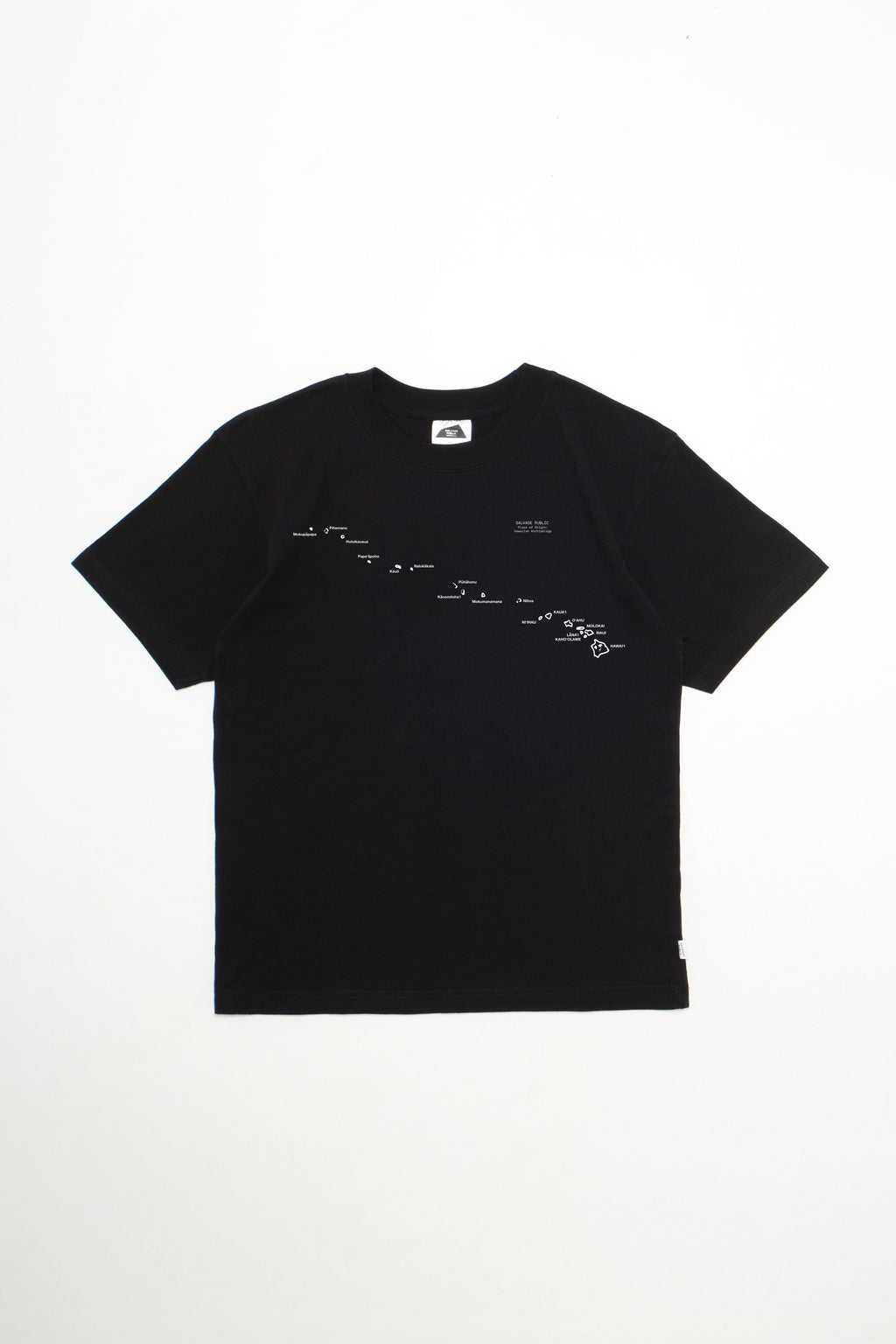 T-Shirt - Hawaiian Archipelago - Black/White