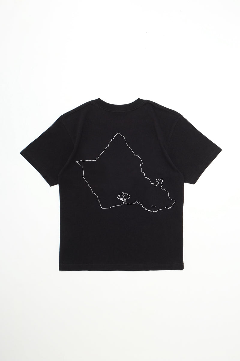 T-Shirt - Oʻahu Outline - Black