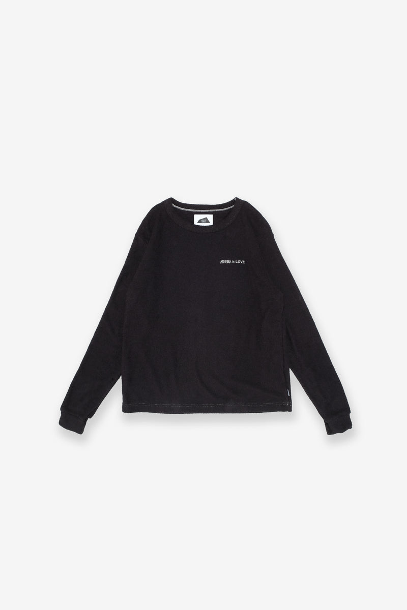 Beach Towel Longsleeve - Aloha is Love - Black