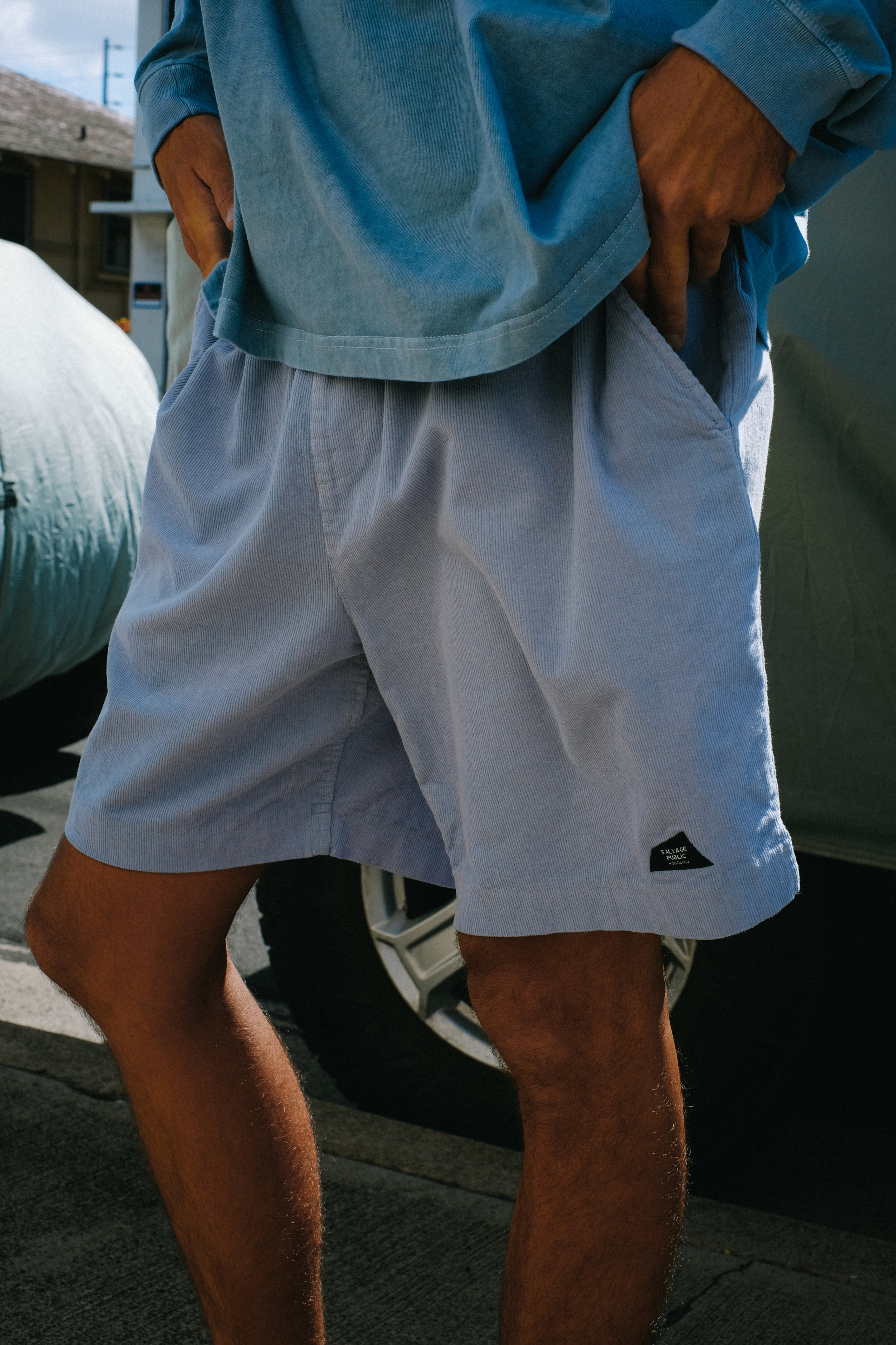 Shorts - Auahi Corduroy - Ocean Blue