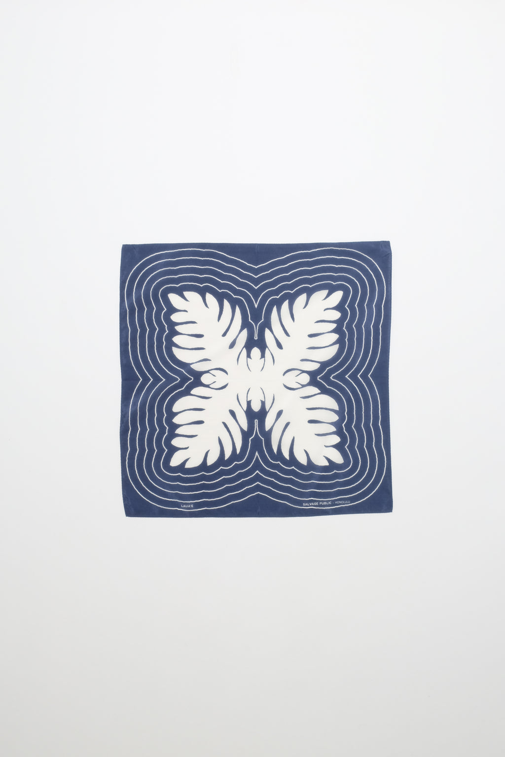 Cotton/Silk Bandana - Lauaʻe Echo - Navy
