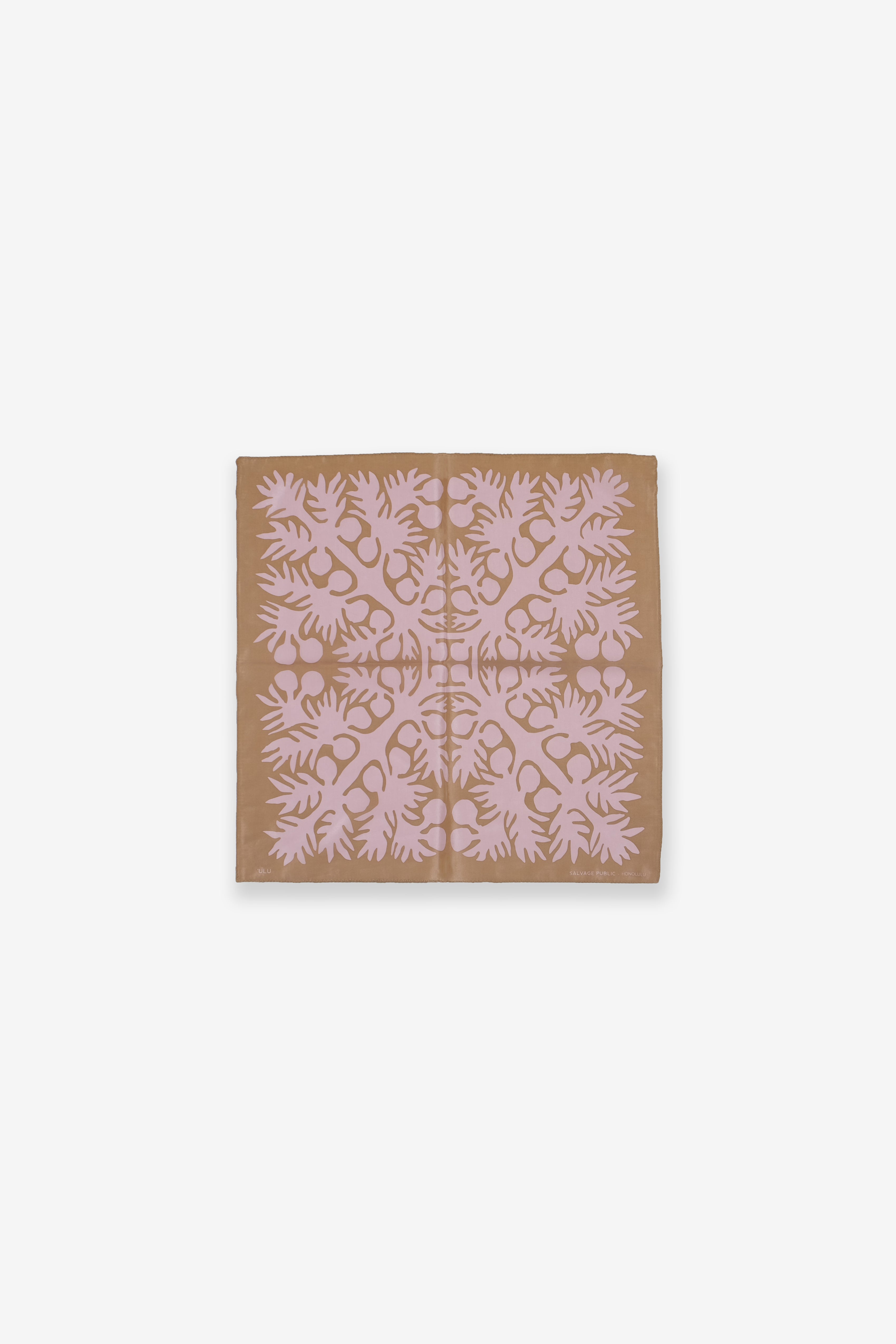 Cotton/Silk Bandana - ʻUlu - Brown Mauve