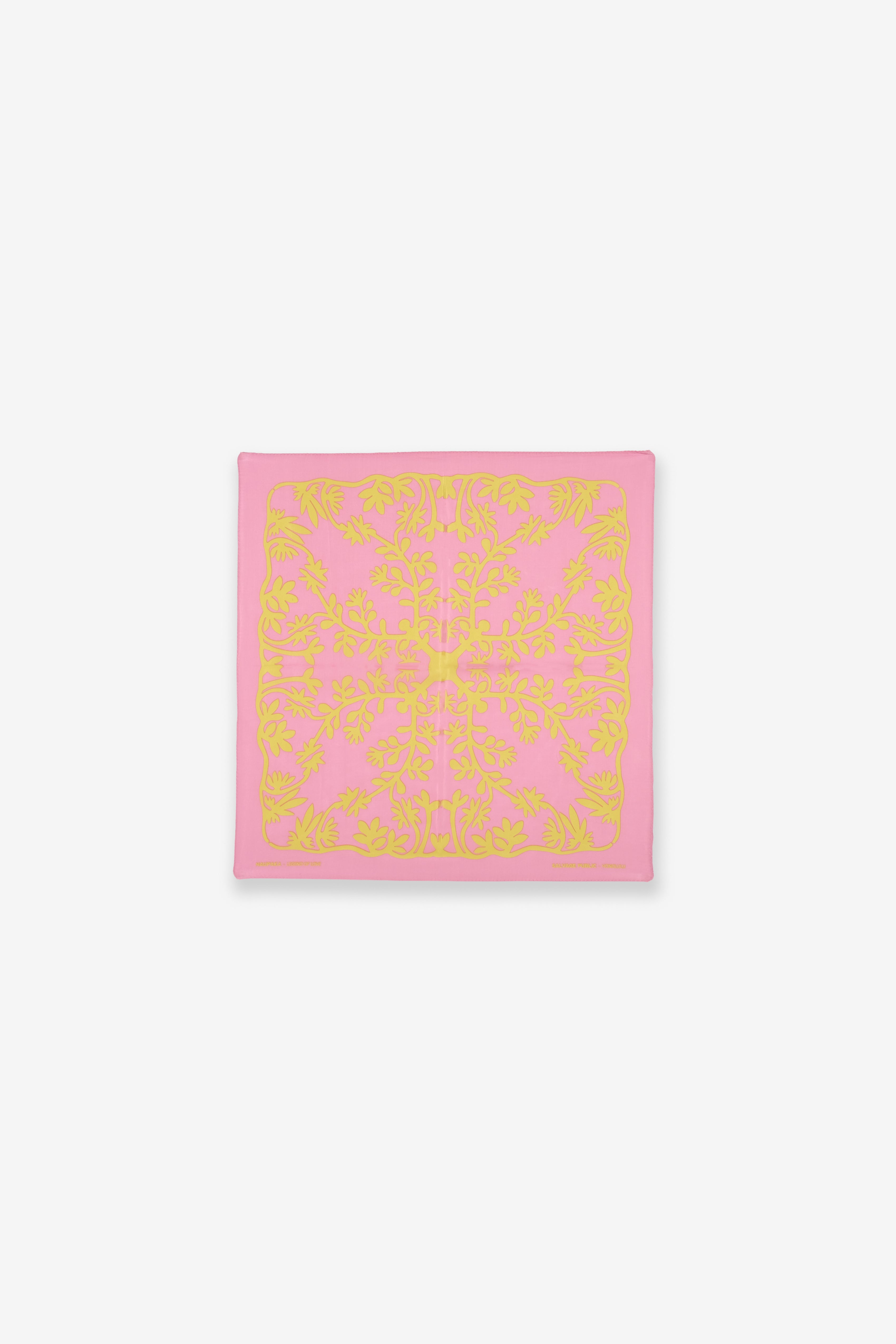 Cotton/Silk Bandana - Naupaka - Hibiscus Gold