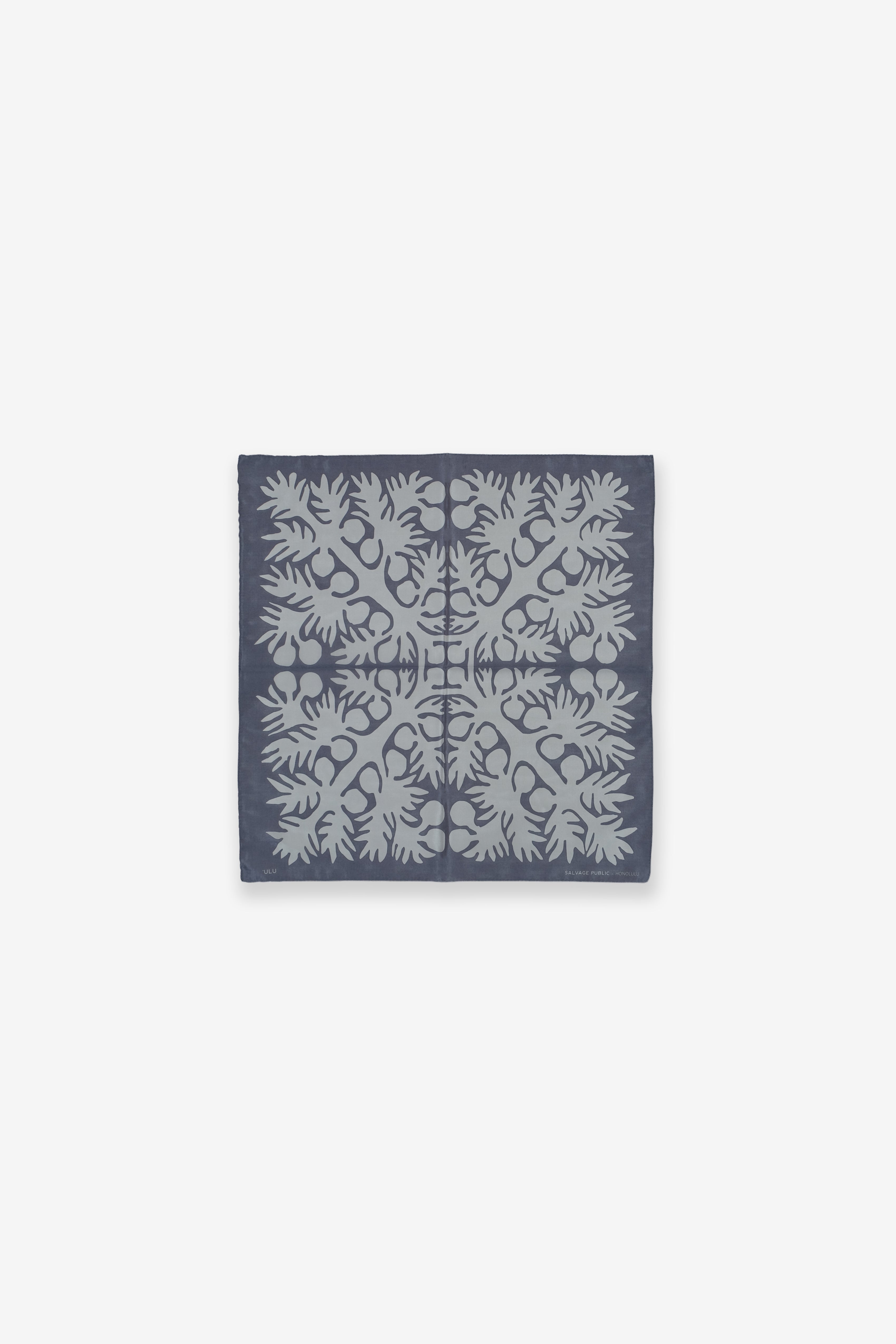 Cotton/Silk Bandana - ʻUlu - Ocean Smoke