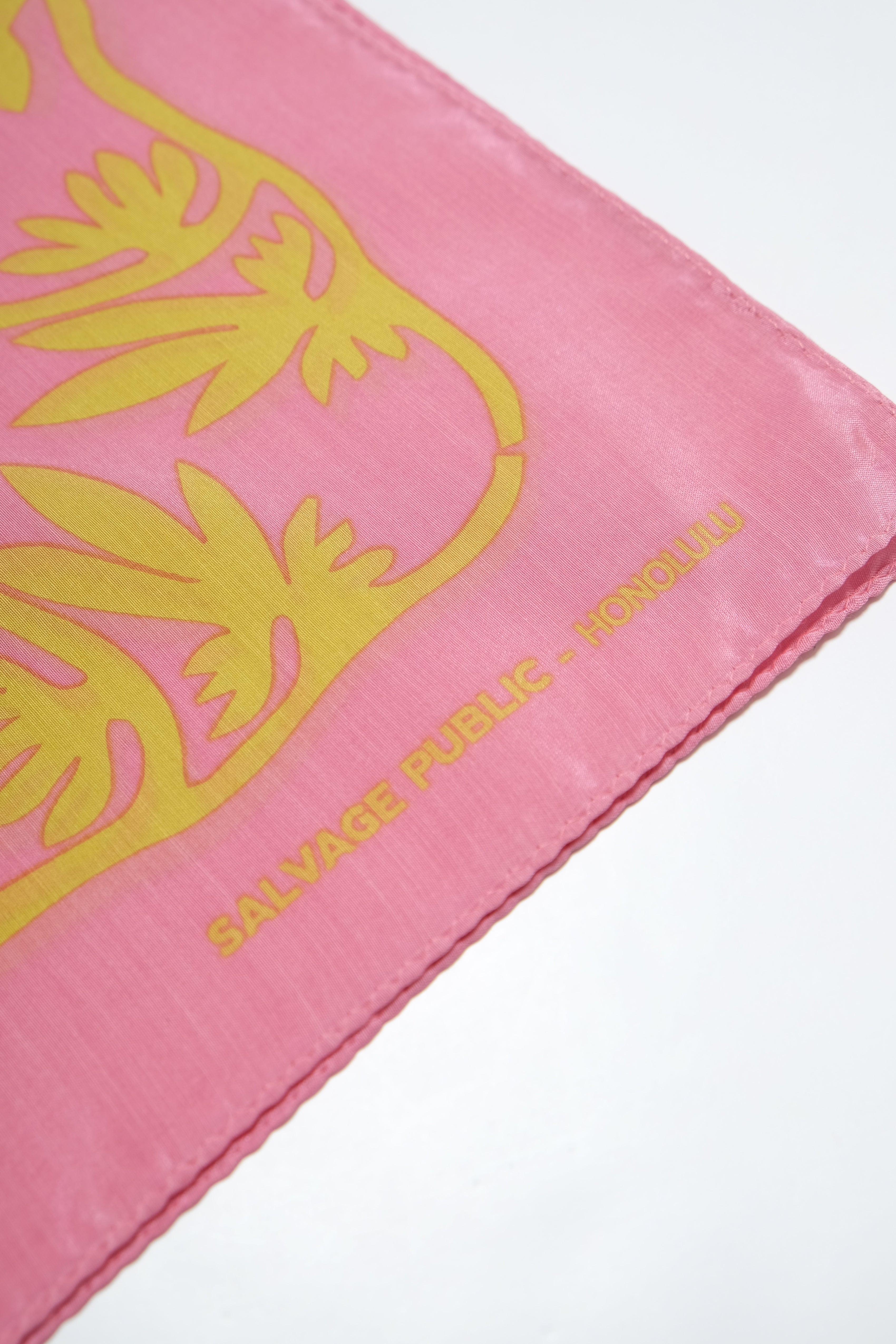 Cotton/Silk Bandana - Naupaka - Hibiscus Gold