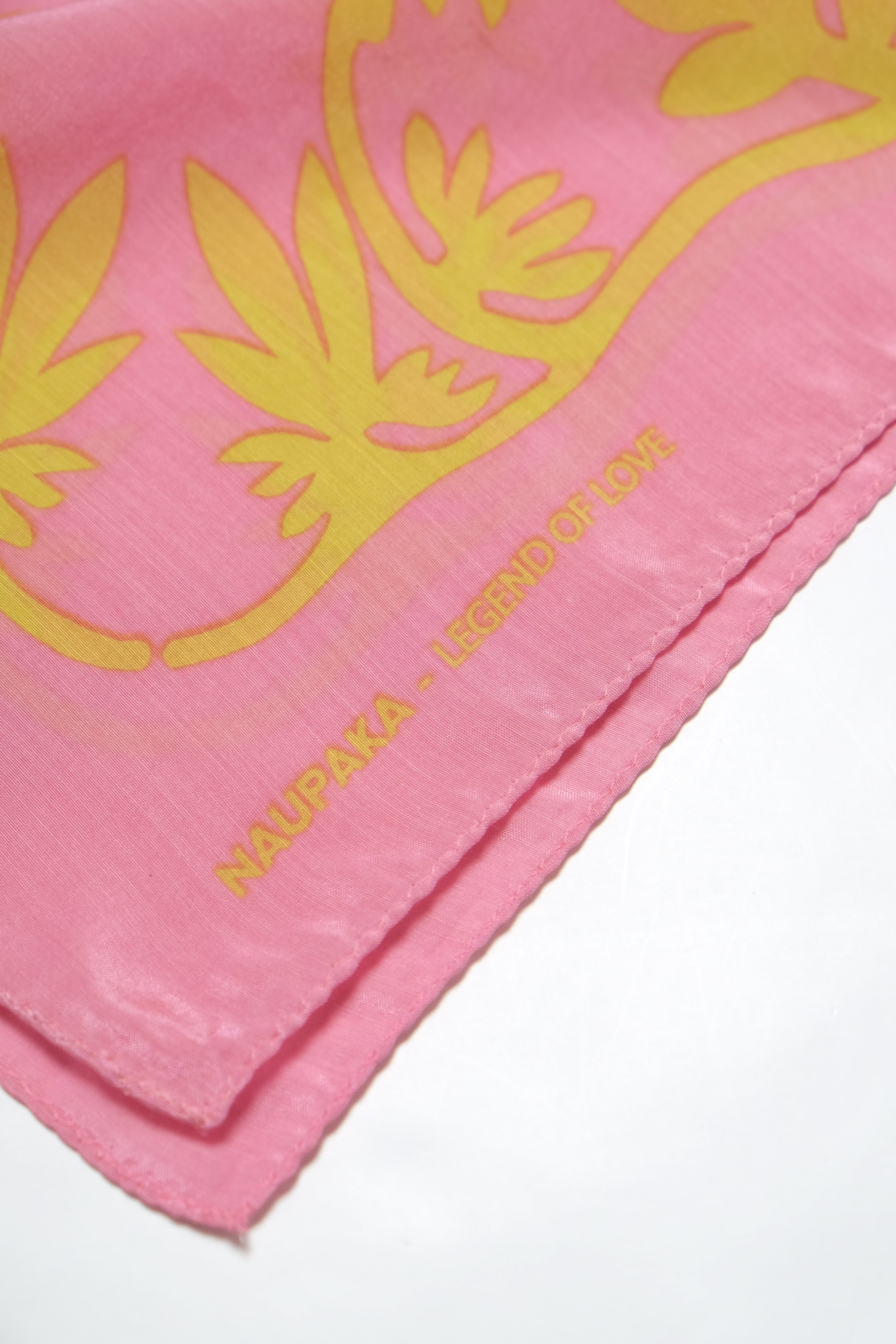 Cotton/Silk Bandana - Naupaka - Hibiscus Gold