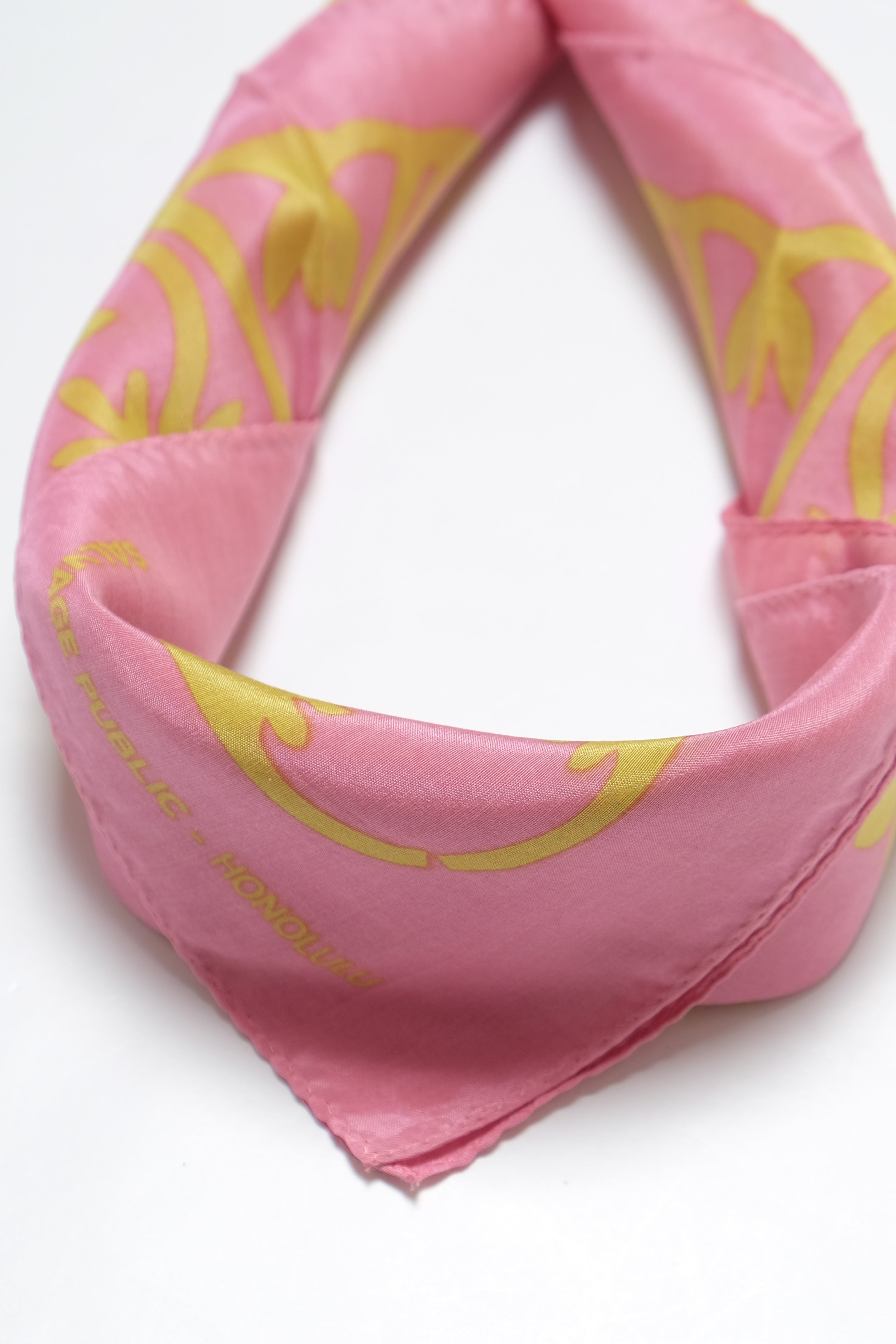 Cotton/Silk Bandana - Naupaka - Hibiscus Gold