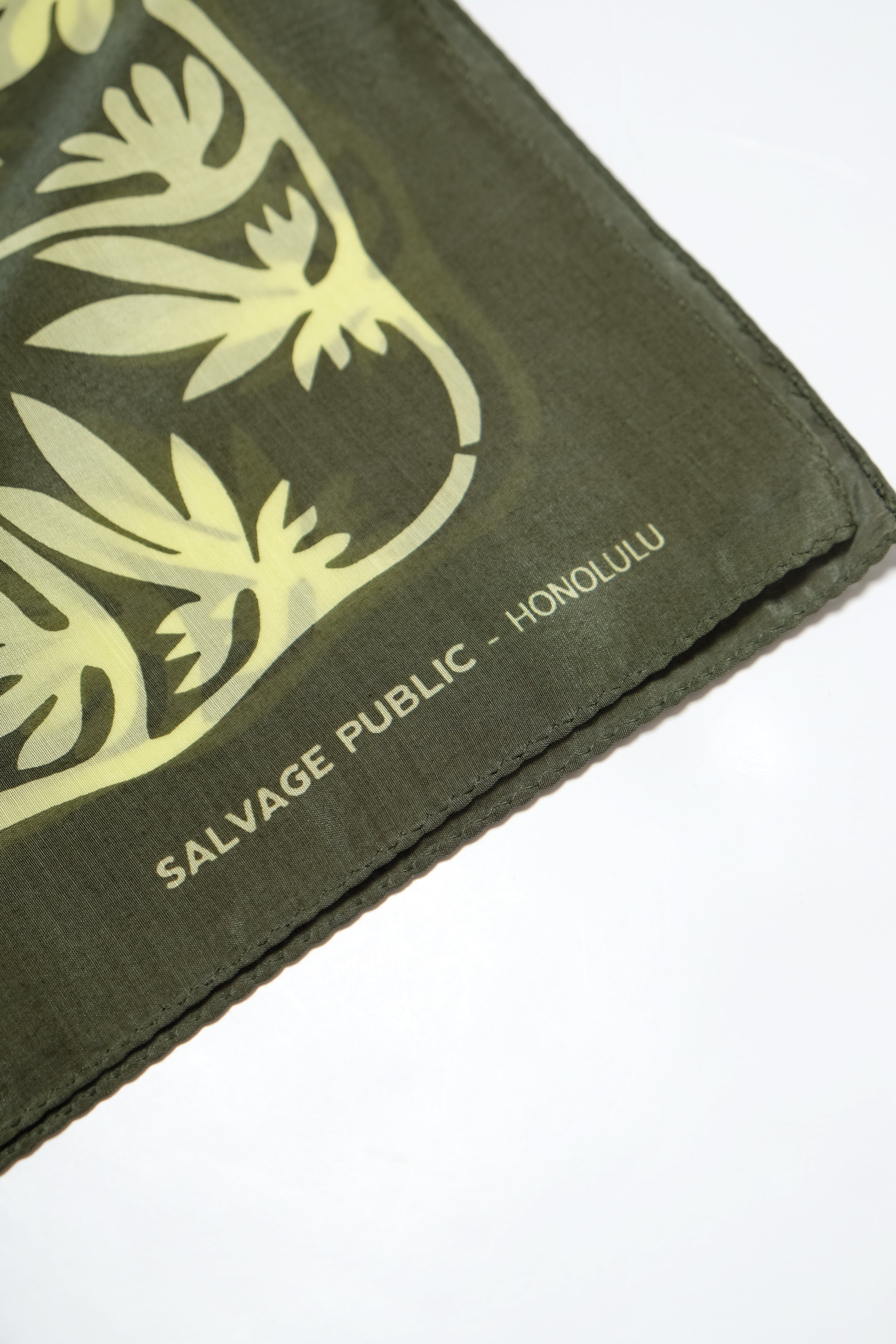 Cotton/Silk Bandana - Naupaka - Fern Mist