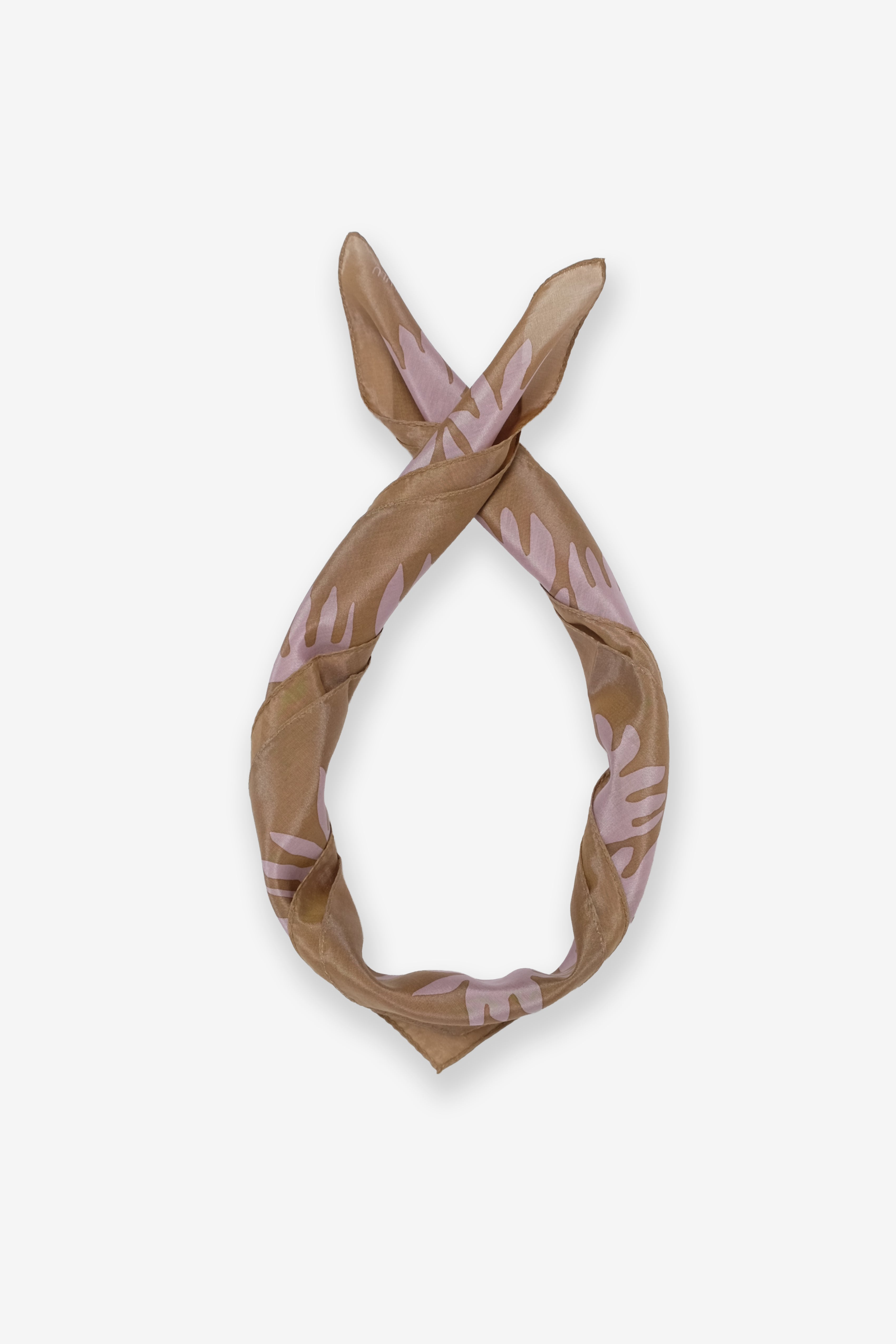 Cotton/Silk Bandana - ʻUlu - Brown Mauve