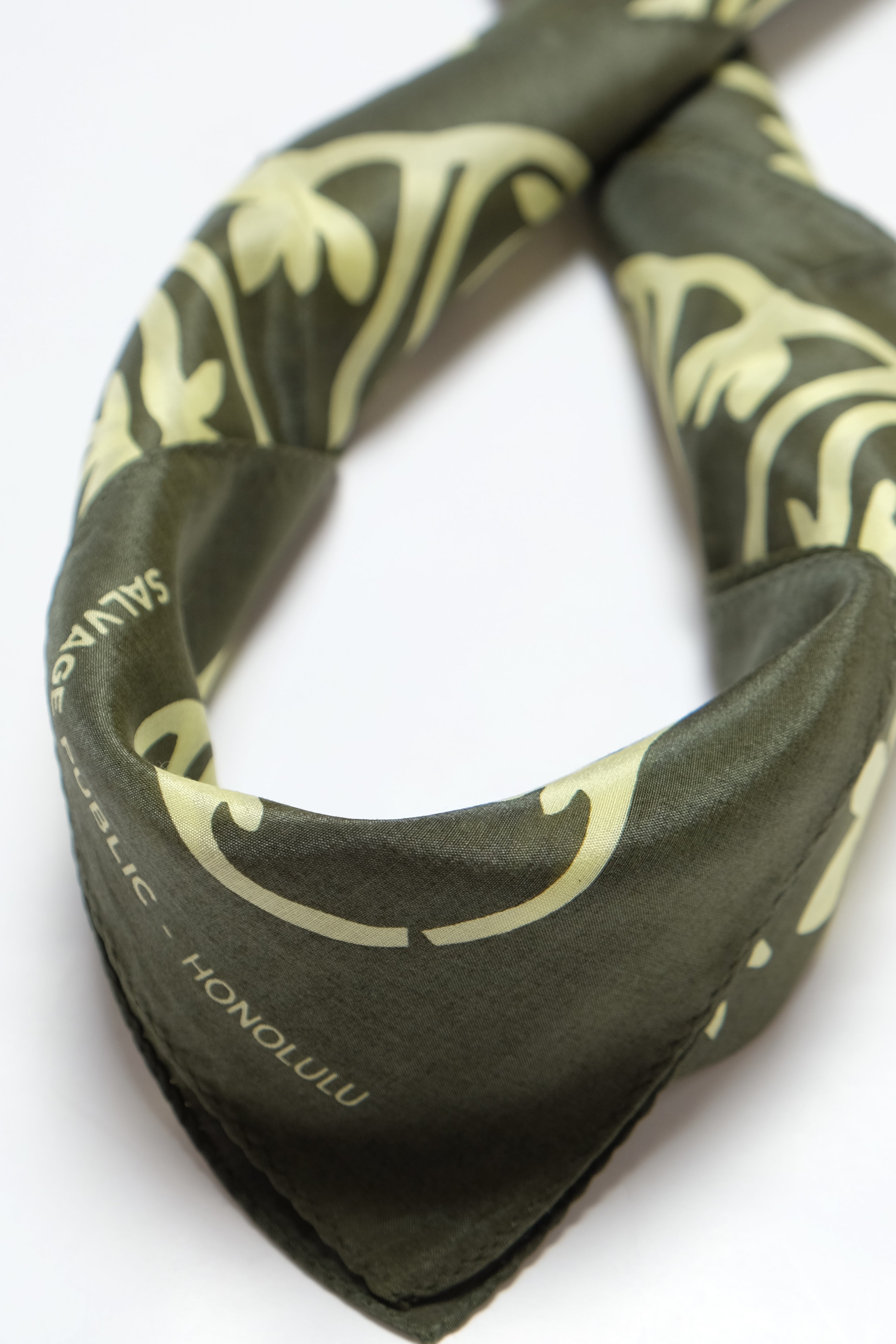 Cotton/Silk Bandana - Naupaka - Fern Mist