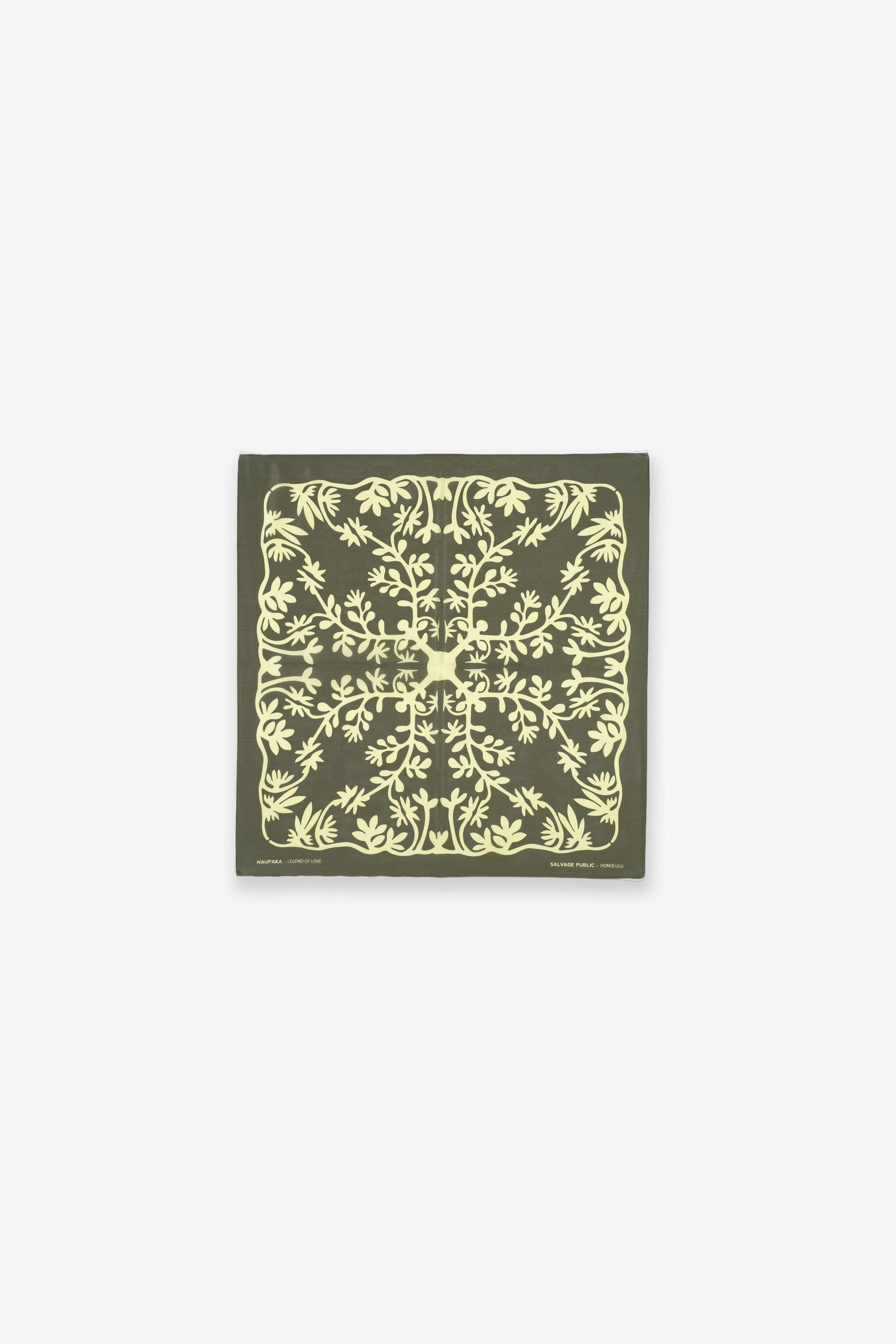 Cotton/Silk Bandana - Naupaka - Fern Mist