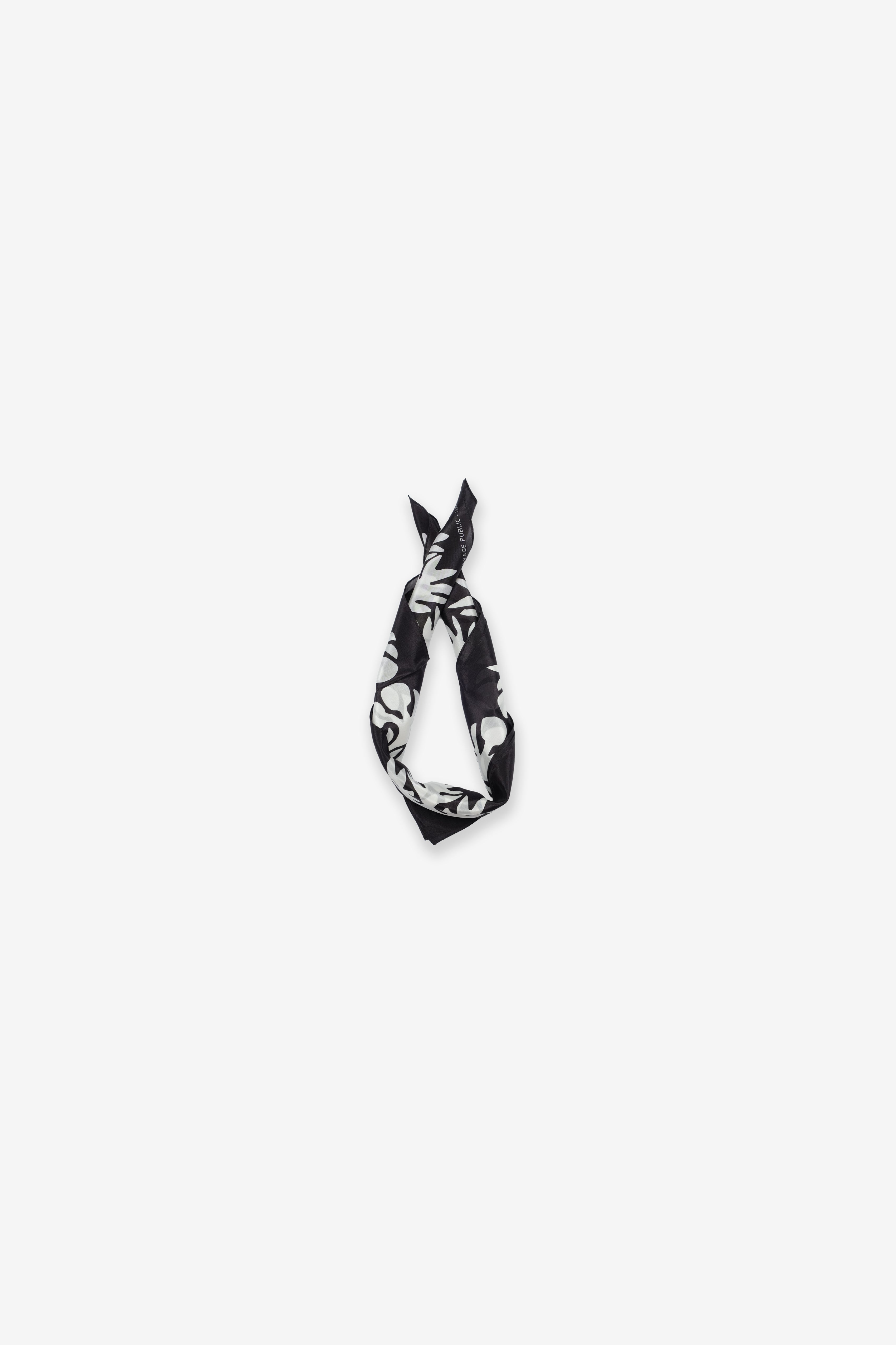 Cotton/Silk Bandana - ʻUlu - Black